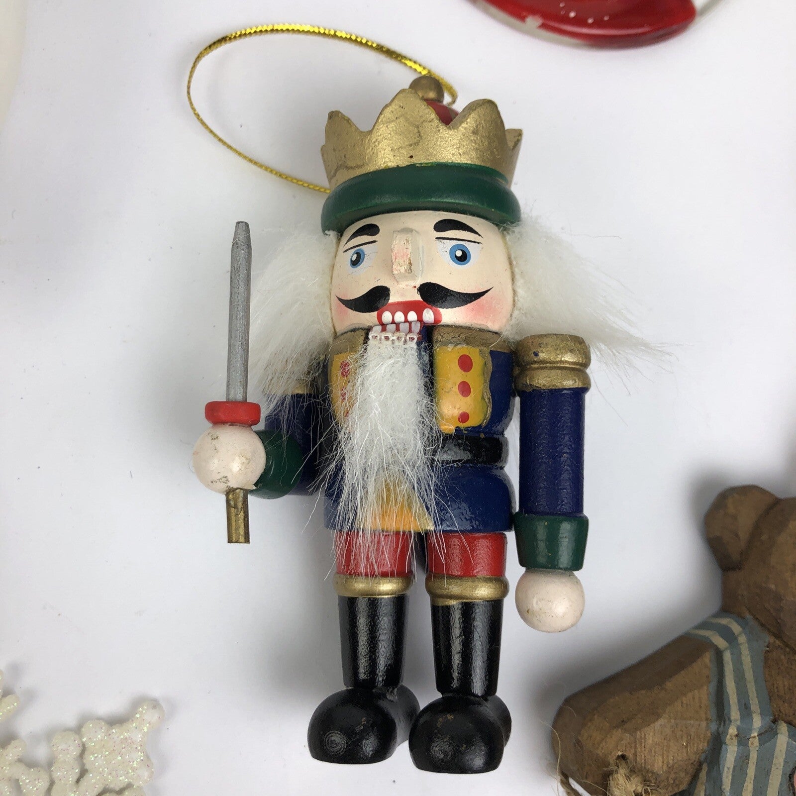 Collection Lot 8 Vintage Christmas Ornaments Nutcracker Snowman Boyds Collection