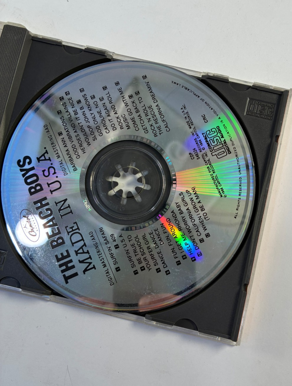 Made In USA The Beach Boys Capitol Records CD 1986