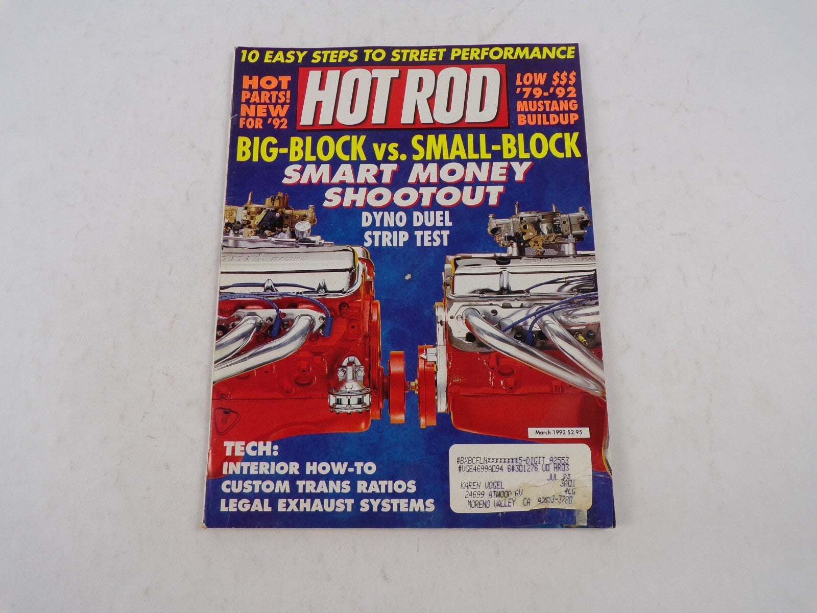 March 1992 Hot Rodding Magazinee Big-Block Vs. Small-Block Smart Money Shootout