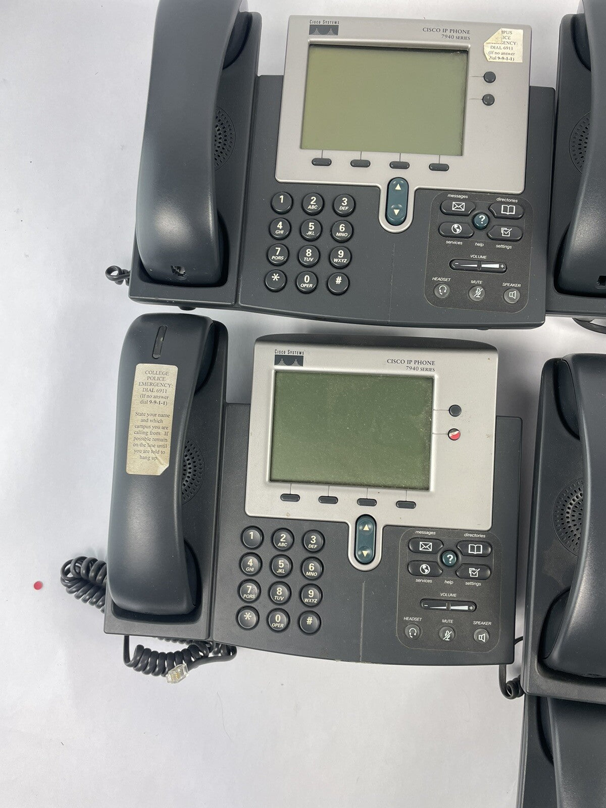 Lot of 7 : Cisco IP 7900 7940 PoE VoIP Business Office Phone Handset CP-7960G