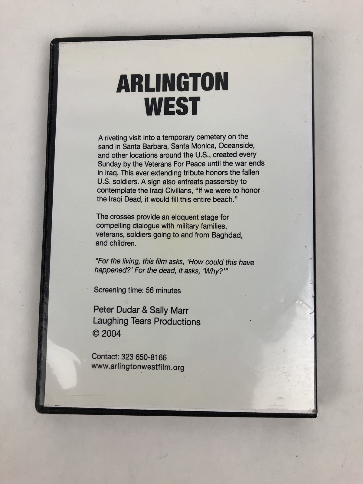 ARLINGTON WEST DVD/LAUGHING TEARS PRODUCTIONS - Temporary Cemetery Docummentary