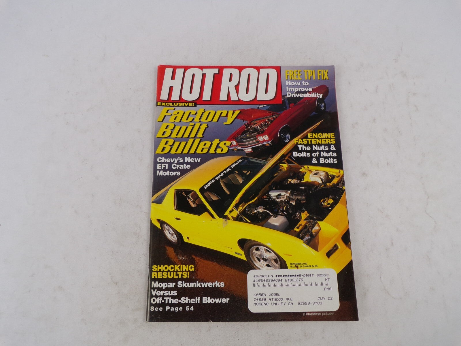 November 2000 Hot Rod Factory Built Bullets Free Tpl How To Improve Driveabiliy