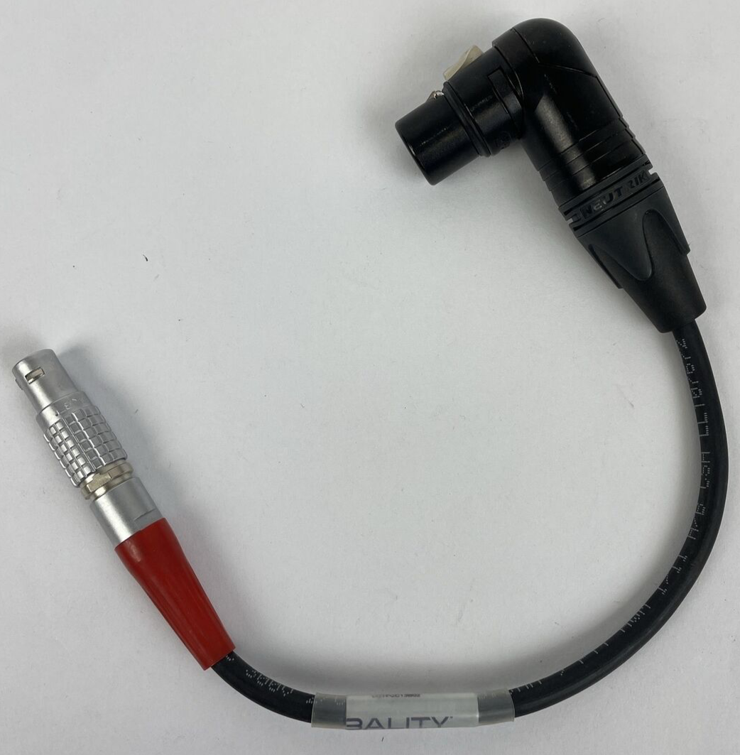 Laird Lemo 2-Pin Male to Neutrik 4-Pin XLR Female Teradek Power Cable - 12"