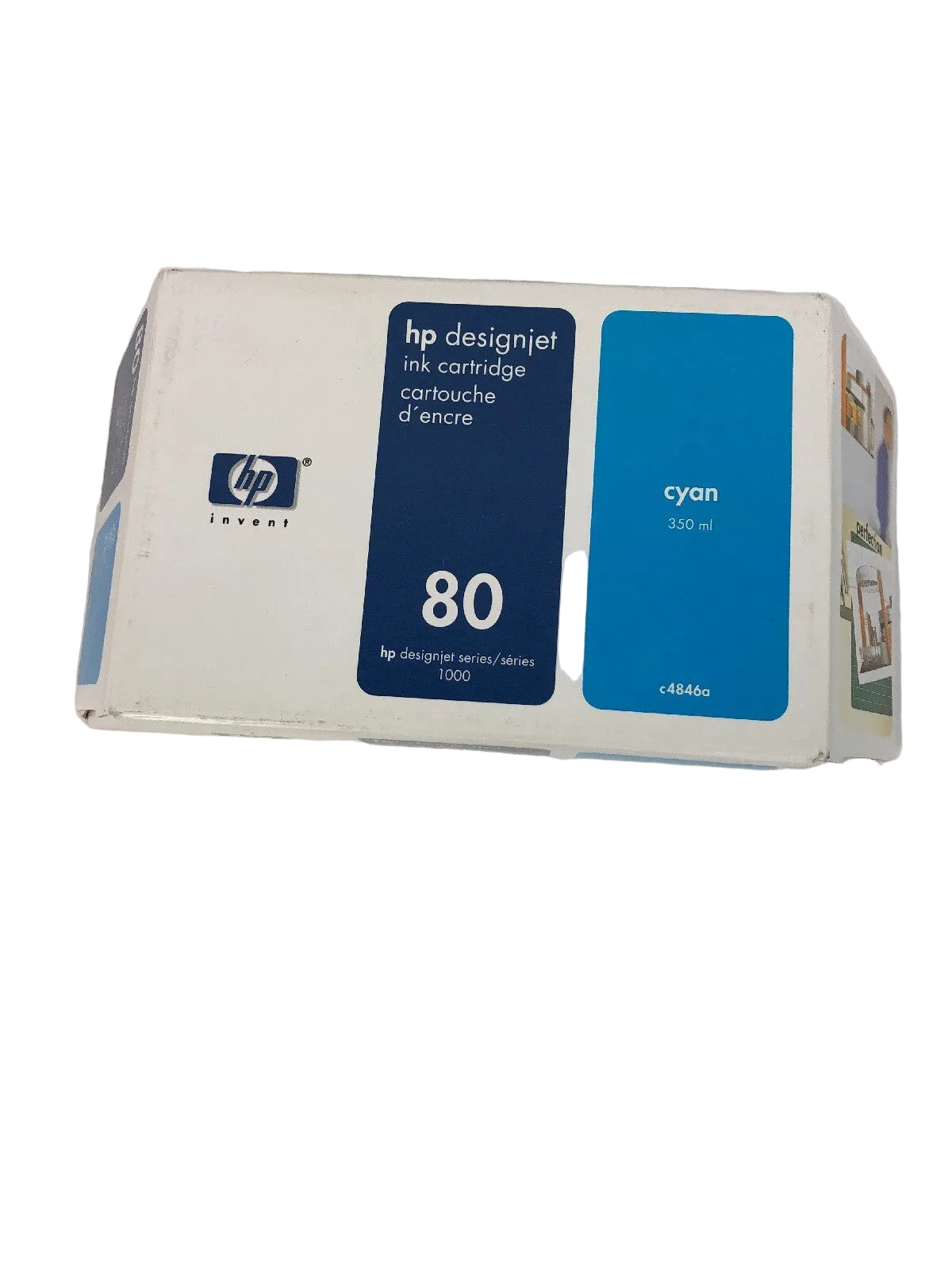 GENUINE NEW HP 80 Ink C4846A CYAN 350 ml Nov 2009 Sealed - FSTSHP