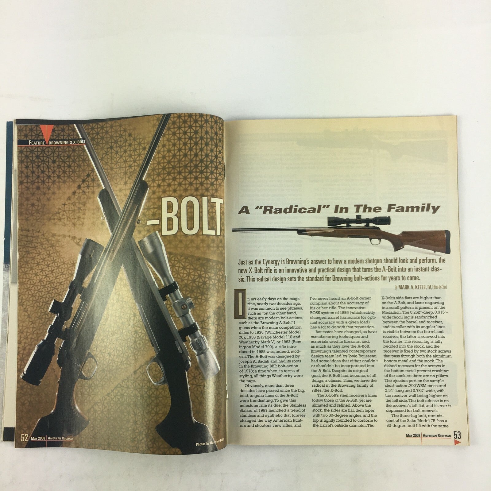 May 2008 American Rifleman Magazine Browning's Radical X-Bolt S&W M&P .45 ACP