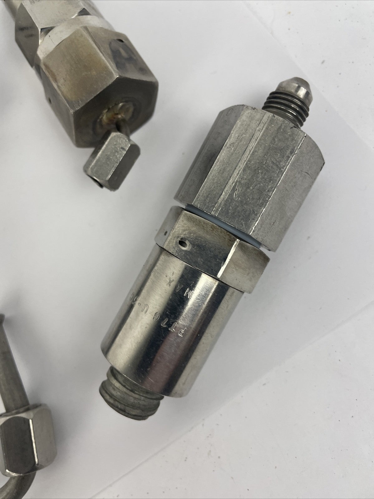 Lot of 7 stainless steel pressure transducers from assorted brands