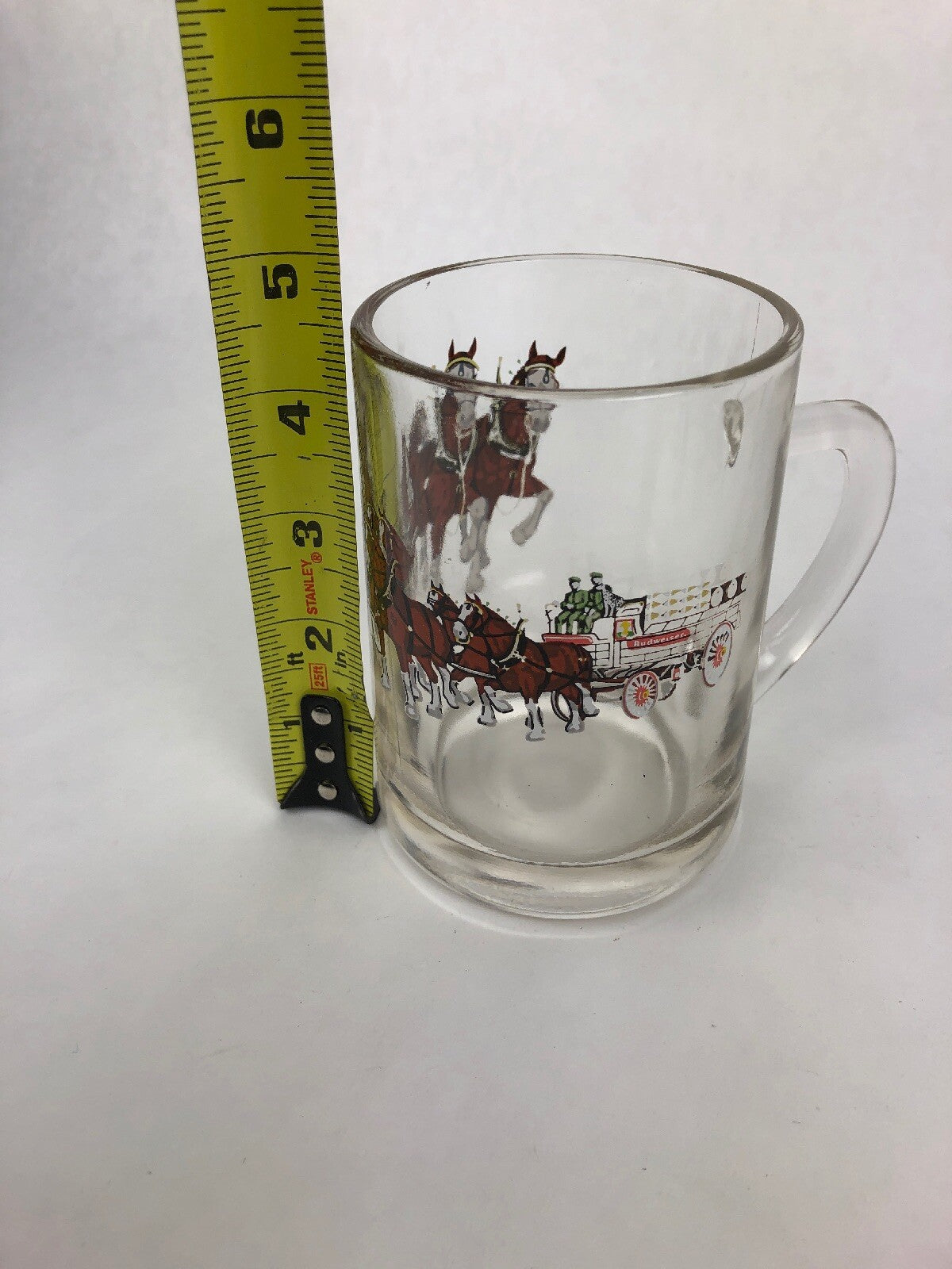 Budweiser Clydesdale Beer Coffee Mug Anheuser Busch Horses 3.5” Tall Rare