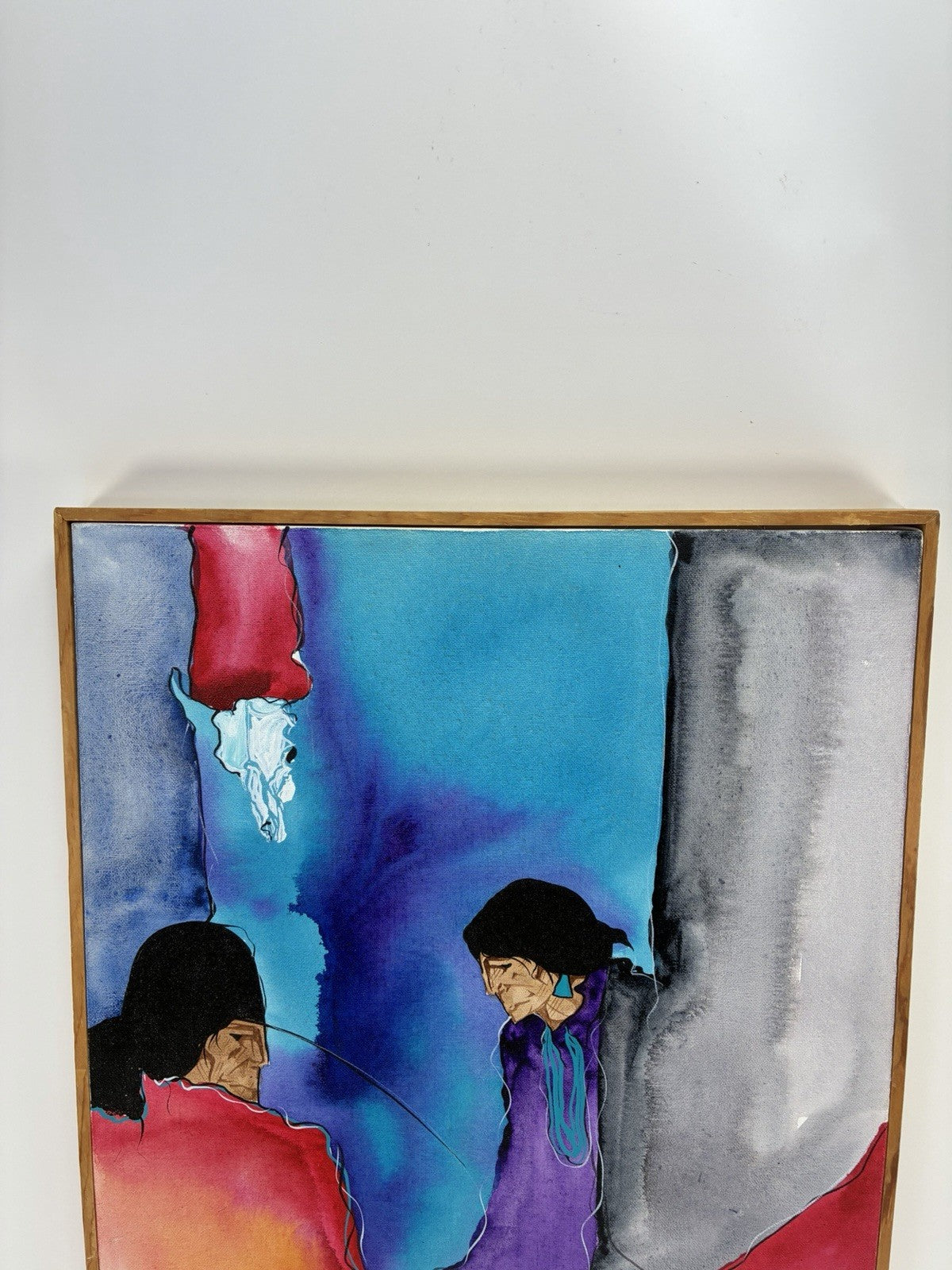 Amado Peña Original Acrylic on Canvas Mestizo Series 19x14 Southwestern Painting