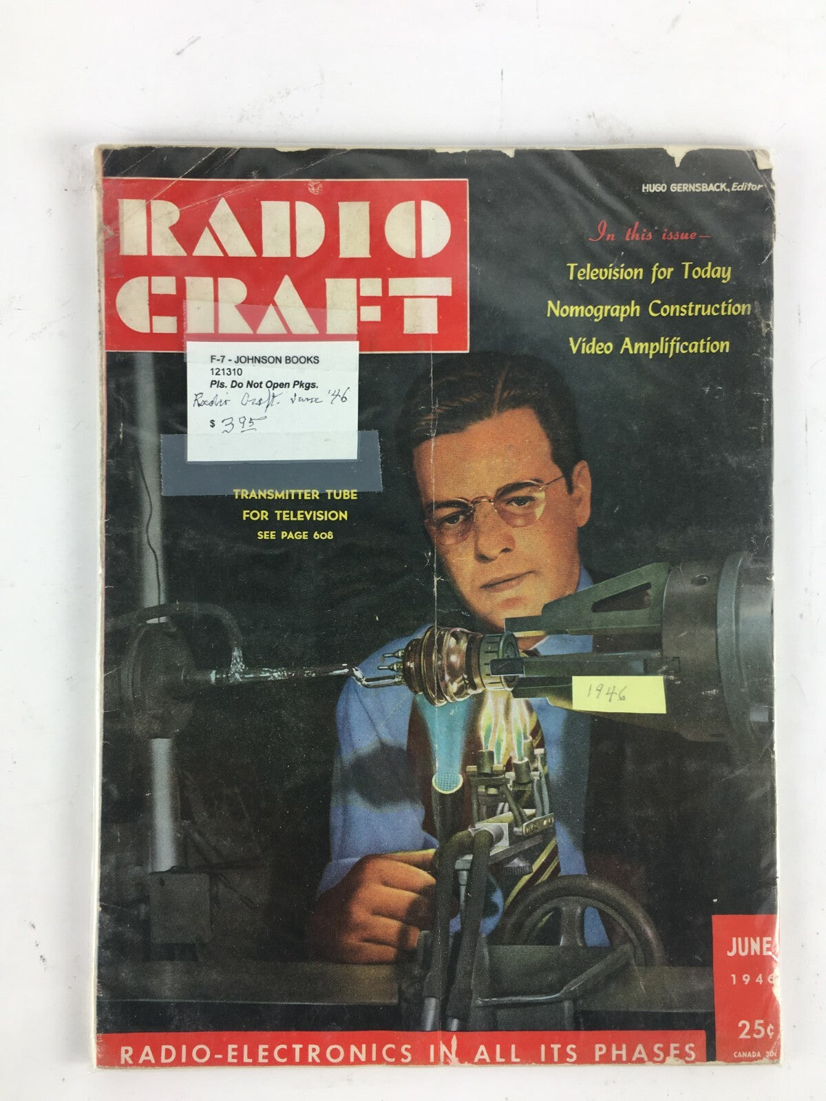 June 1946 Radio Craft Hugo Gernsback Magazine Television for Today Nomograph