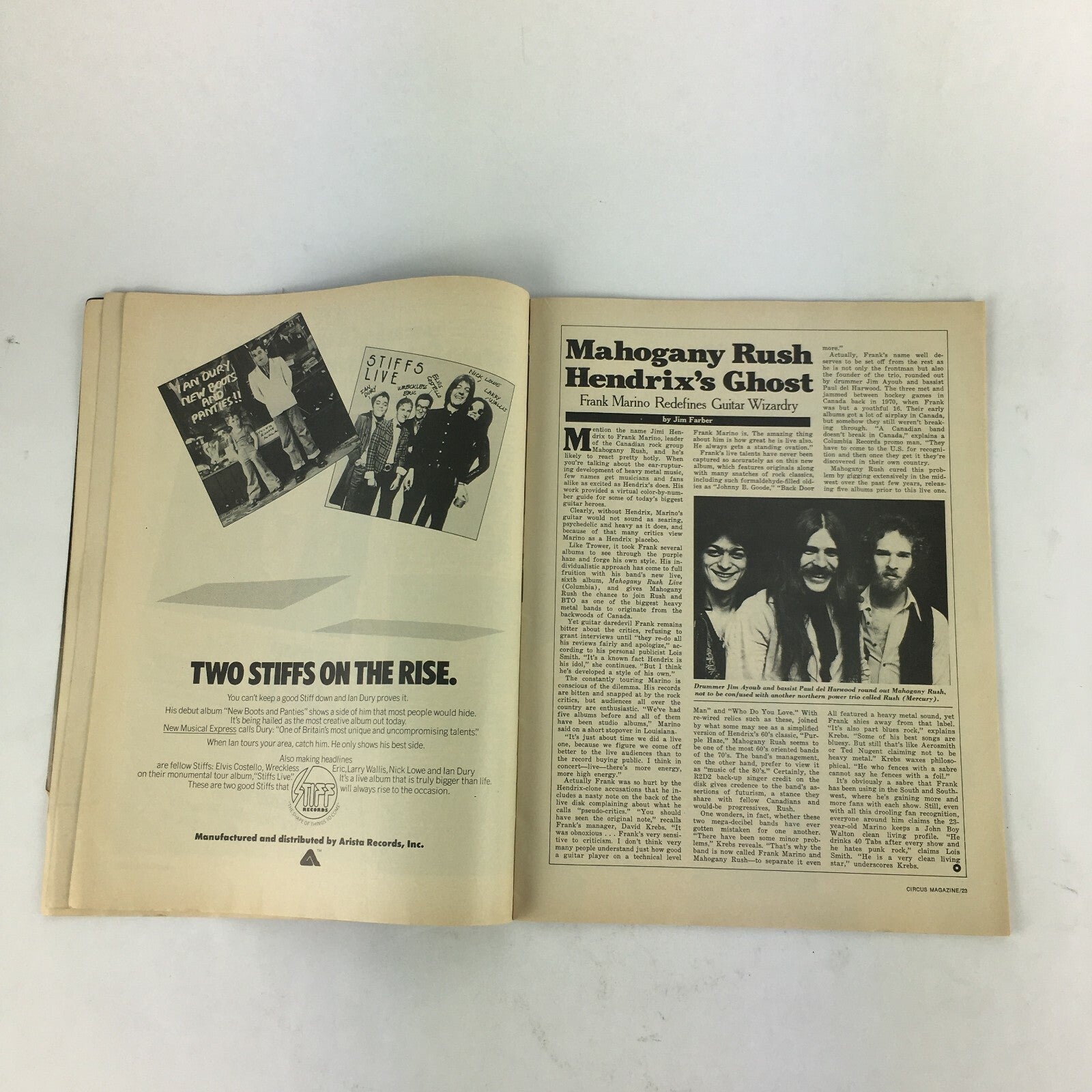 April 27,1978 Circus Magazine Jefferson Starship Be Bop Deluxe Little Feat