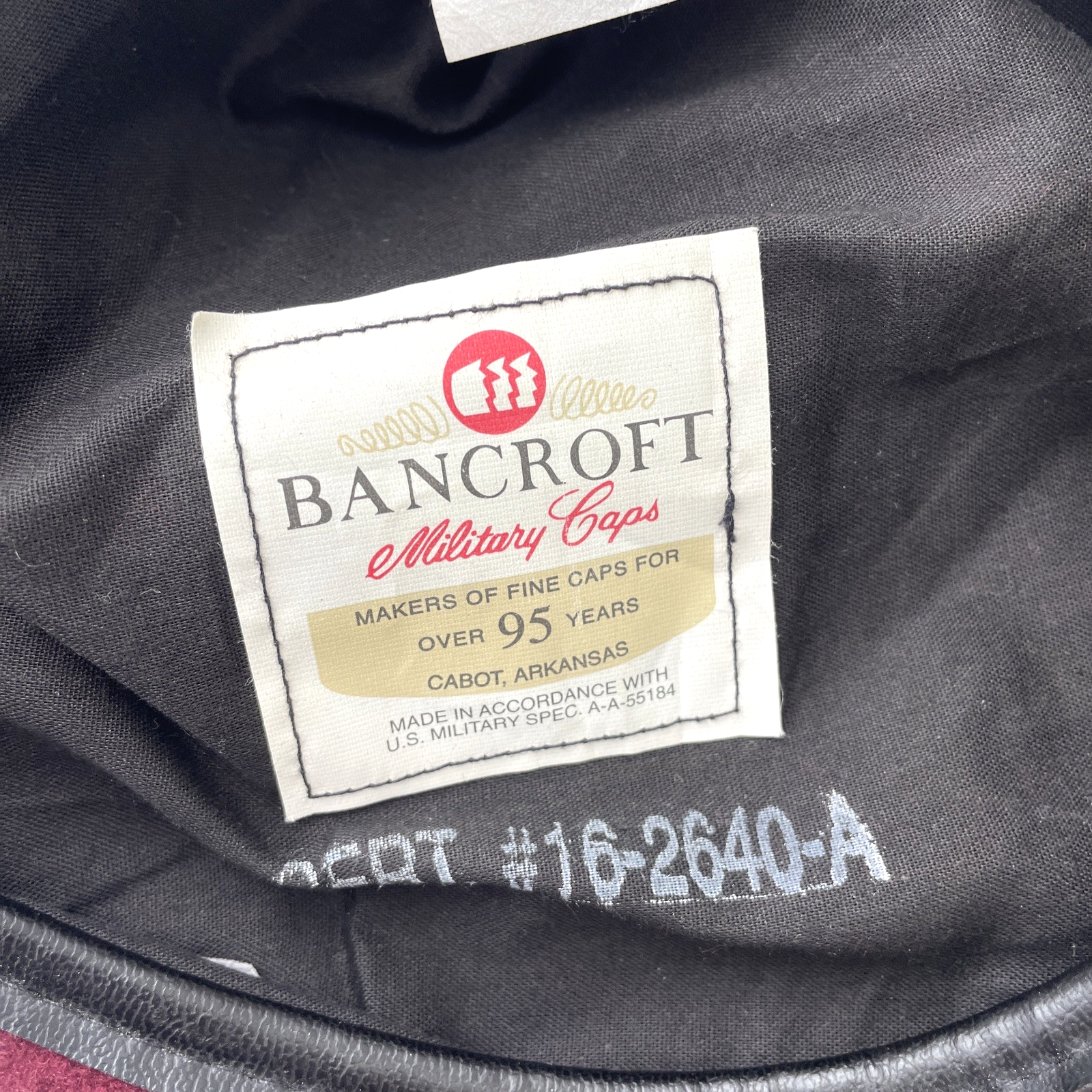 PGA Bancroft Military Beret Maroon Wool Sz 7 5/8 " Nicklaus " Golf Memorabilia