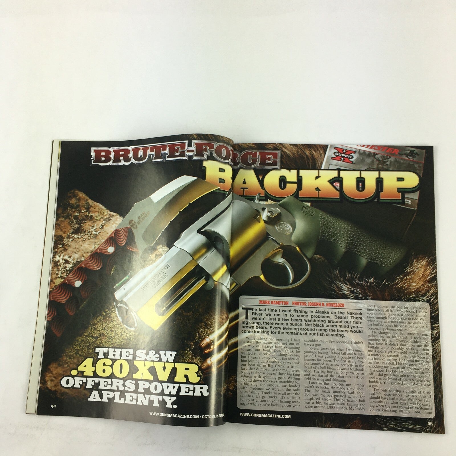 October 2014 Guns Magazine Brute Force Backup S&W XVR .460 Magnum Hunter .260