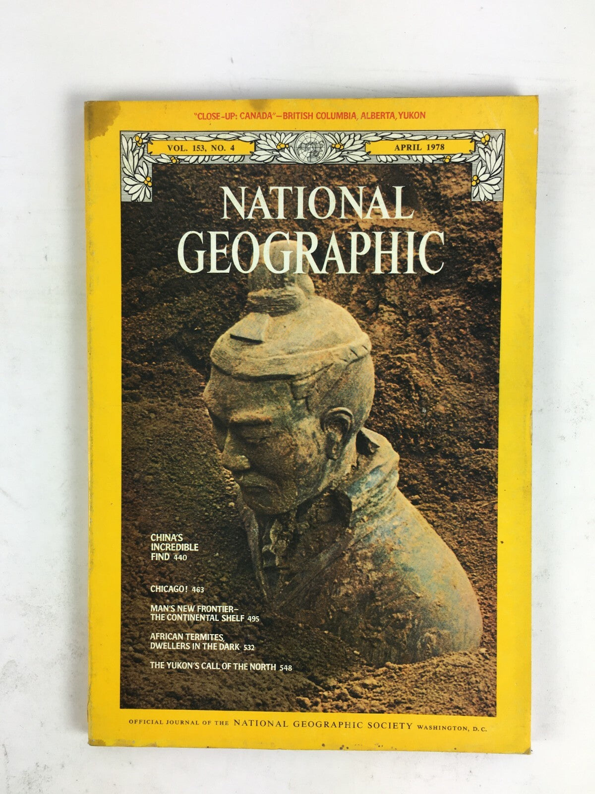 April 1978 National Geographic Magazine China's Incredible Find Chicago Yukons