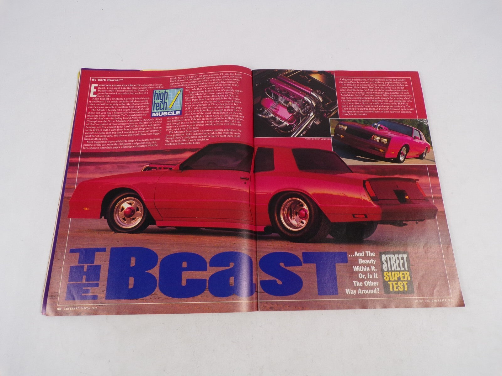 March 1992 Car Craft Belonged To Goodyear Spped Shop Classified Auto Paint & Sup