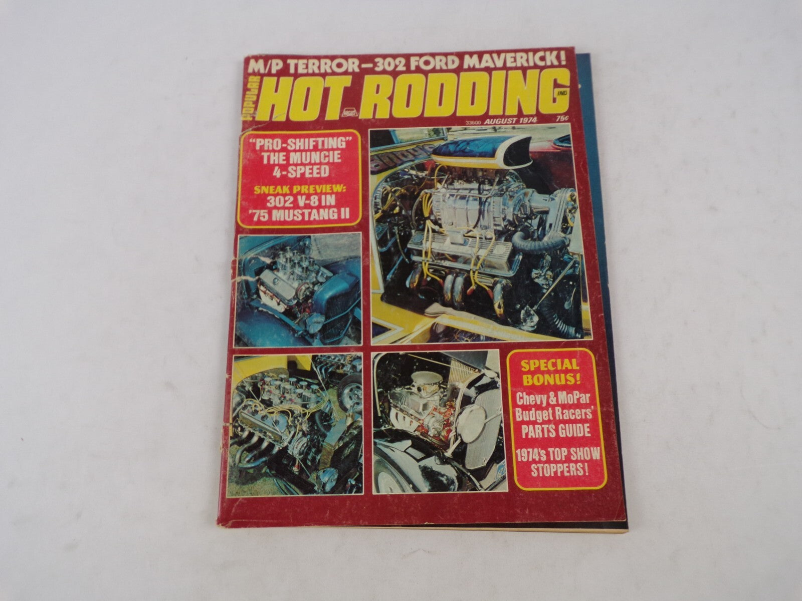 August 1974 Hot Rodding Magazine M/P Terror-320 Ford Maverick! Popular ''Pro-Shi