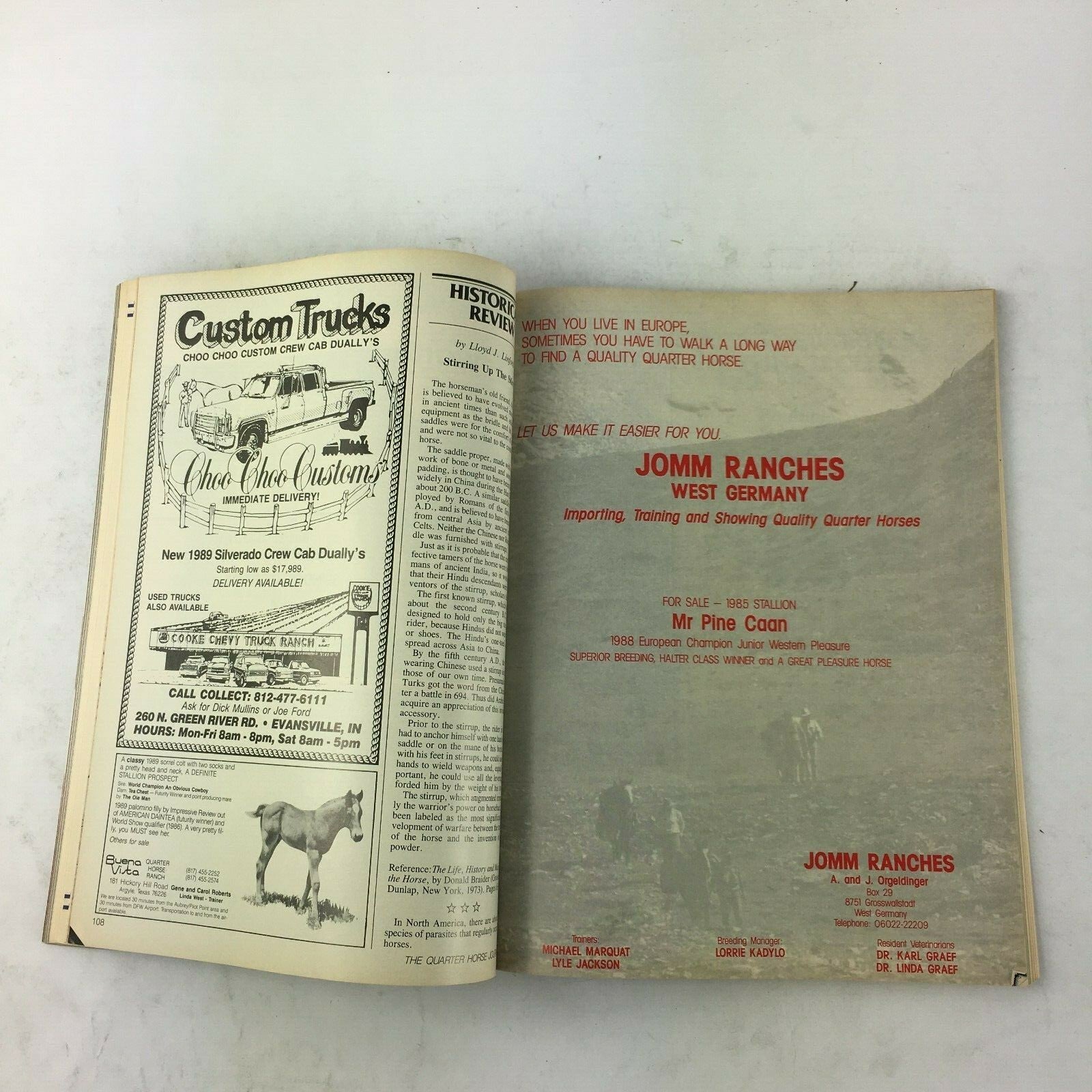 August 1989 The Quarter Horse Journal Magazine International Issue