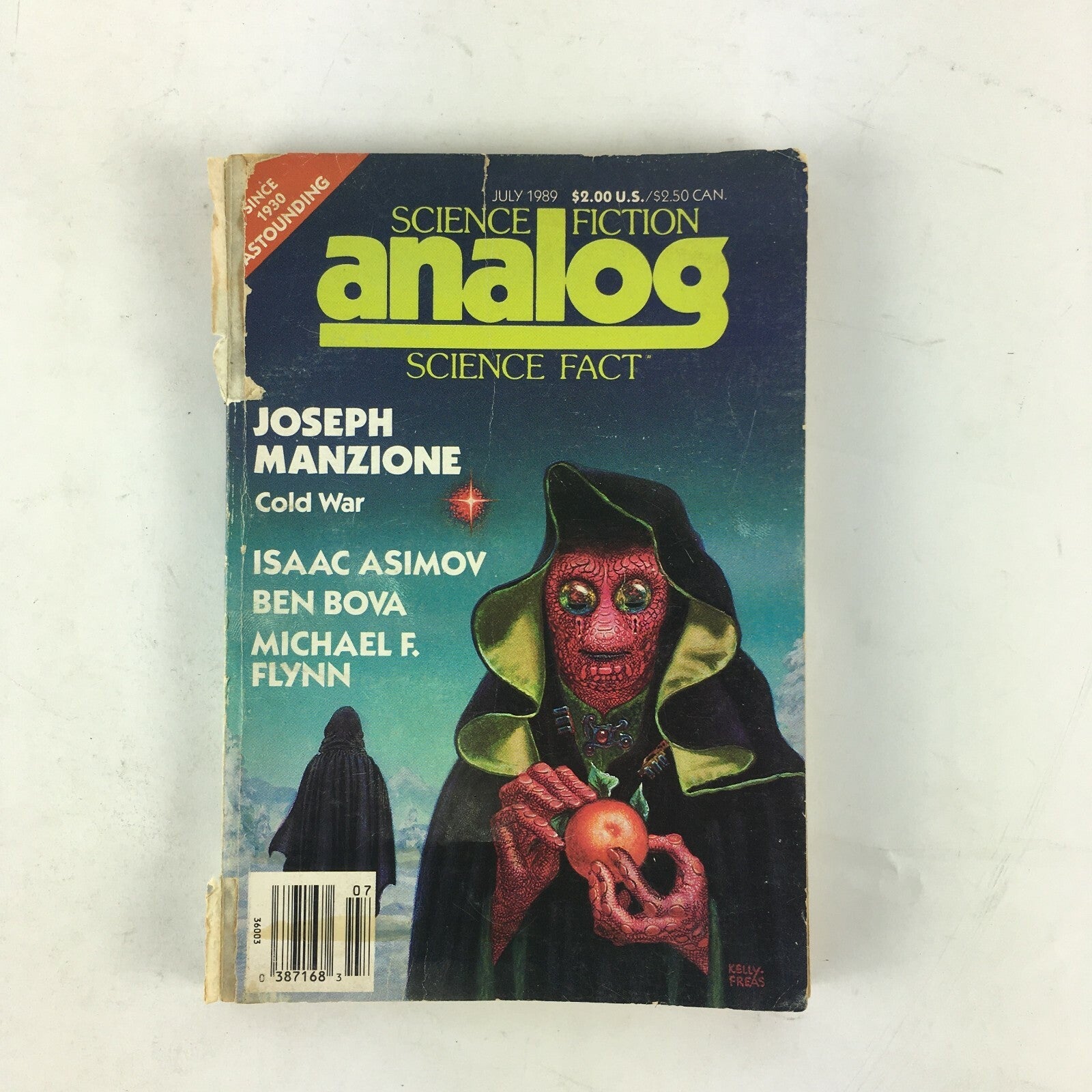July 1989 Analog Science Fiction Fact Magazine Joseph Manzione Ben Bova Michael