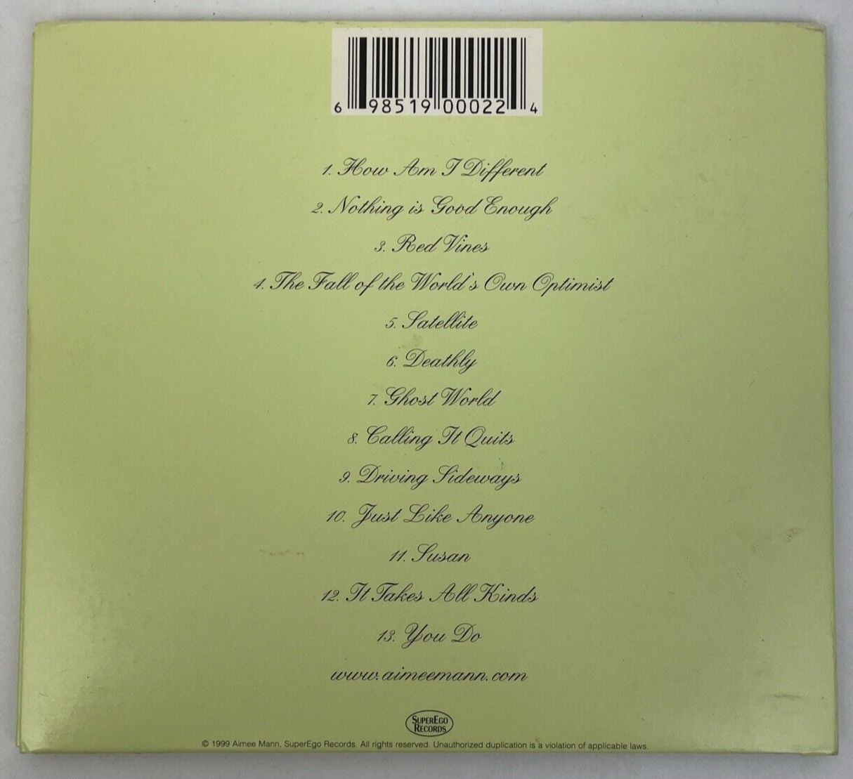 Aimee Mann - Bachelor No. 2 or, the Last Remains of the Dodo Digital Audio CD 99