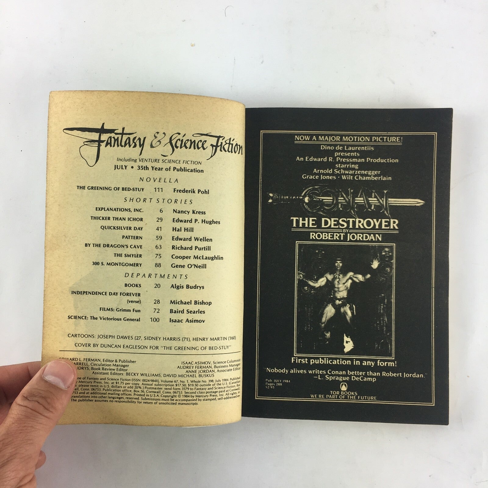 July Fantasy&Science Fiction Magazine The Greening of Bedstuy by Frederik Pohl