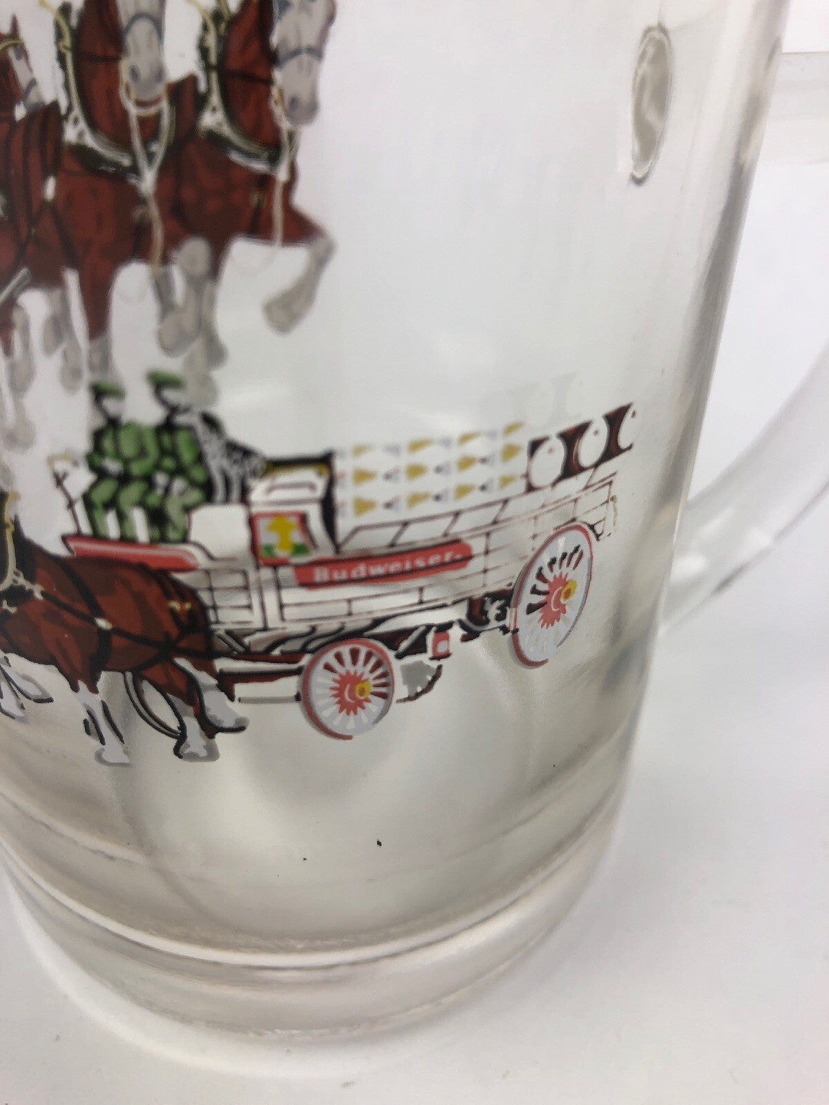 Budweiser Clydesdale Beer Coffee Mug Anheuser Busch Horses 3.5” Tall Rare