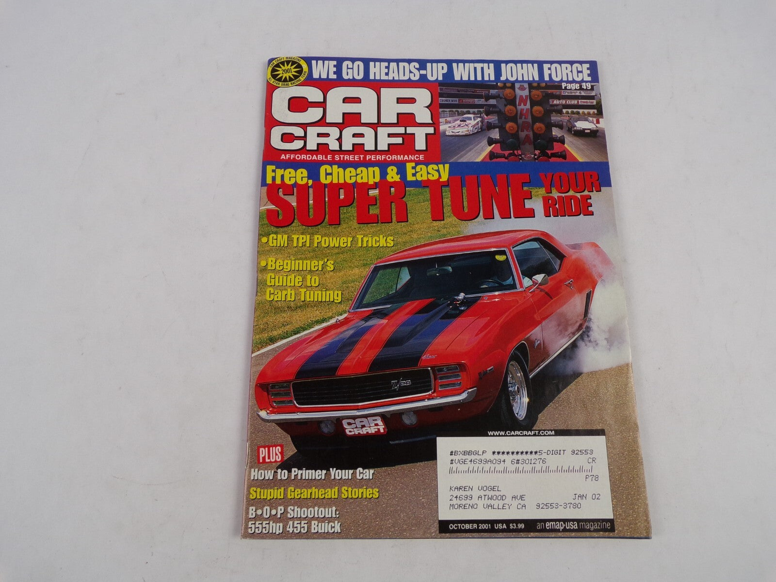 October 2001 Car Craft For Cheap & Easy Super Tune Your Ride