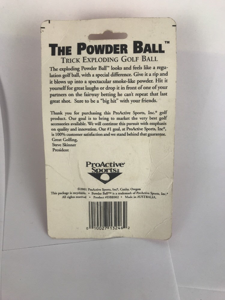 ProActive Sports Trick Exploder exploding golf ball vintage novelty golf collectible gag gift display item