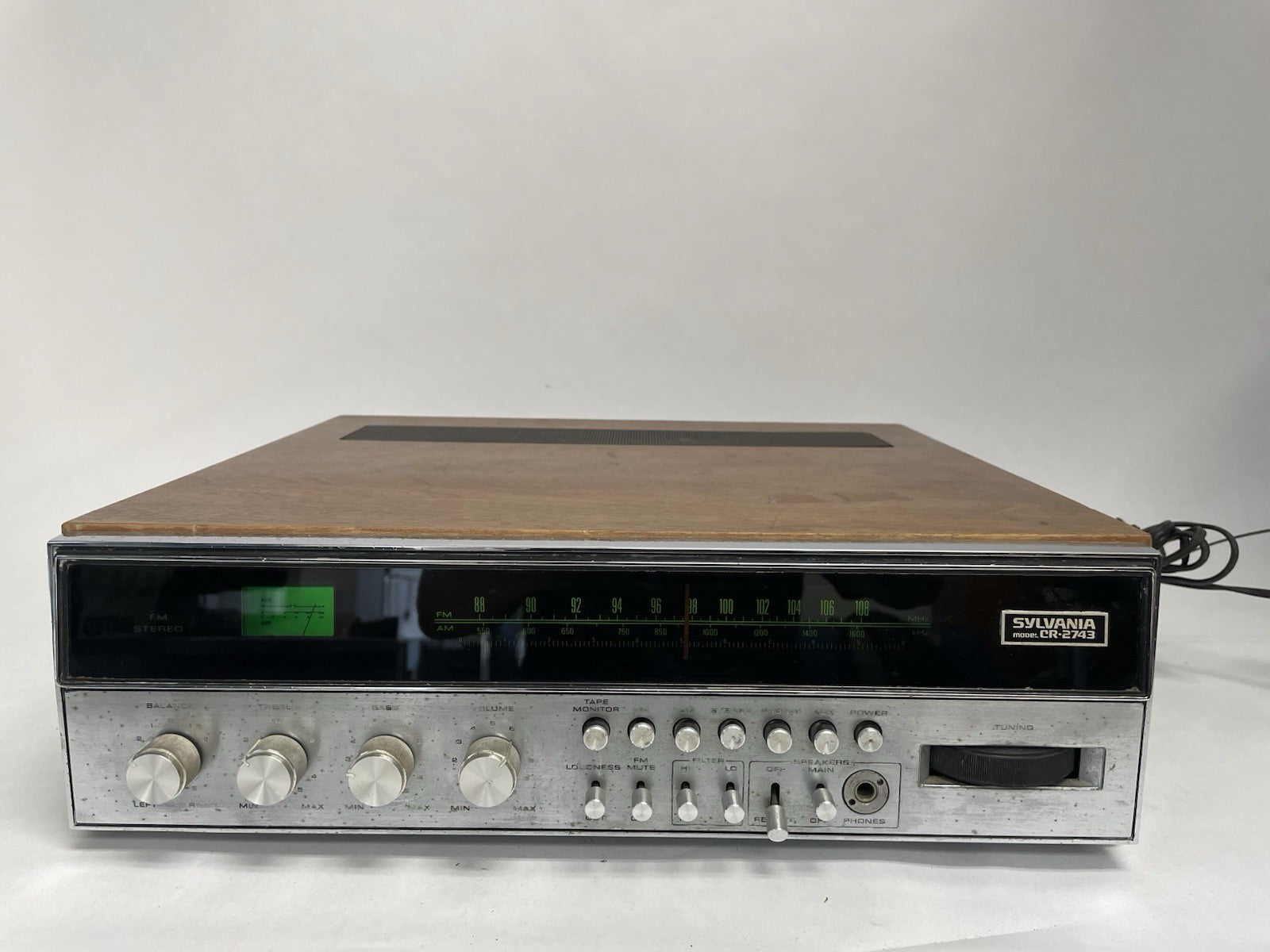 Sylvania CR-2743 Receiver 50 Watts Per Ch Made In USA for PARTS