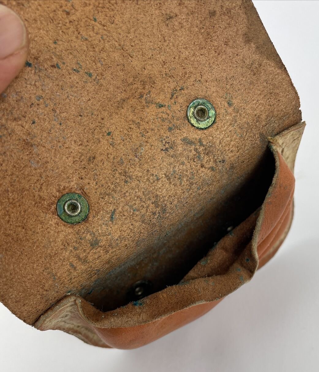 Vintage Ruff'n Ready Leather Belt Drop Snap Pouch Model 223 Fishing Hunting LOOK