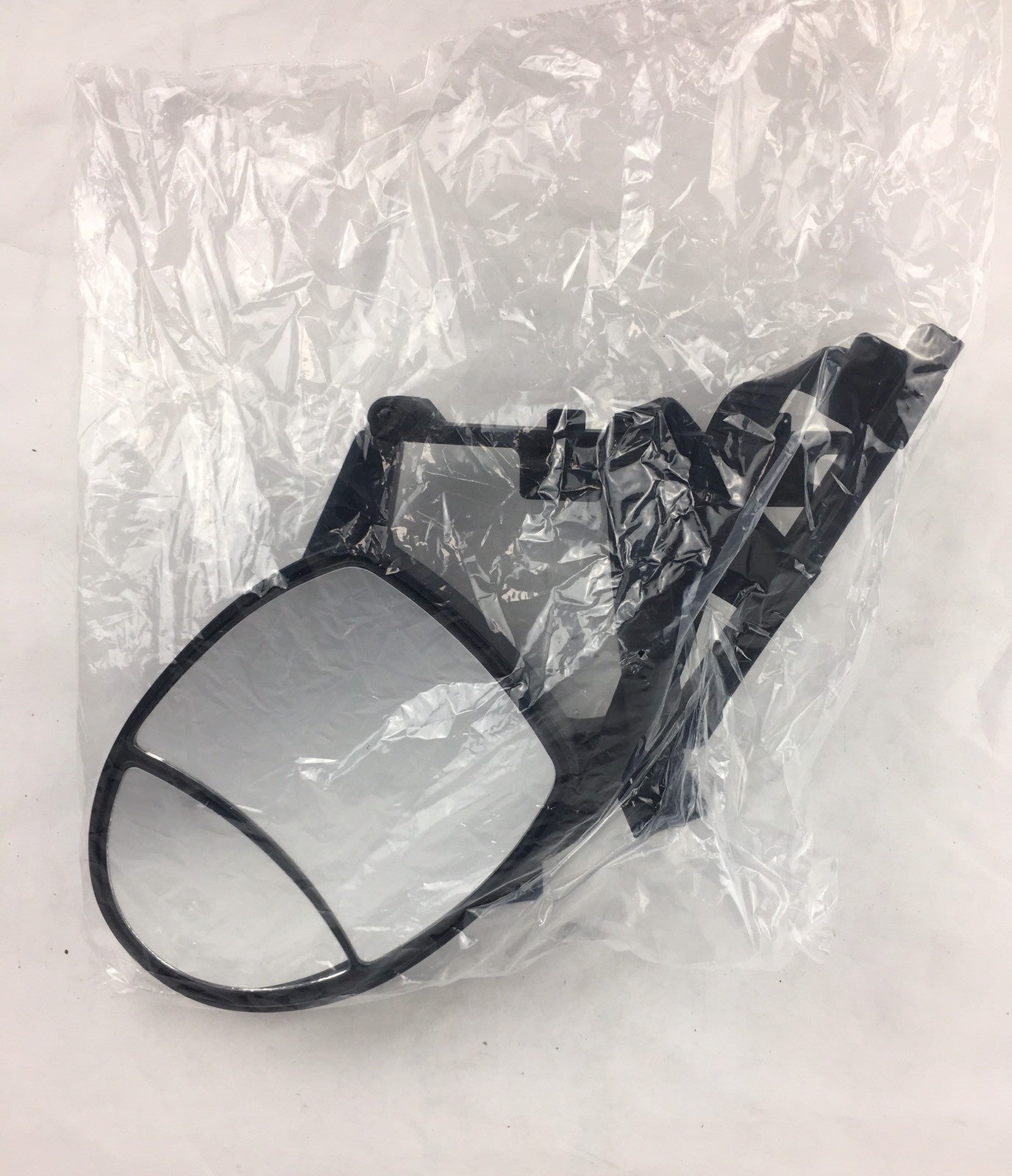 Reese 7034200 dual view clip-on towing mirror with adjustable flat and convex mirrors for trailer towing visibility.