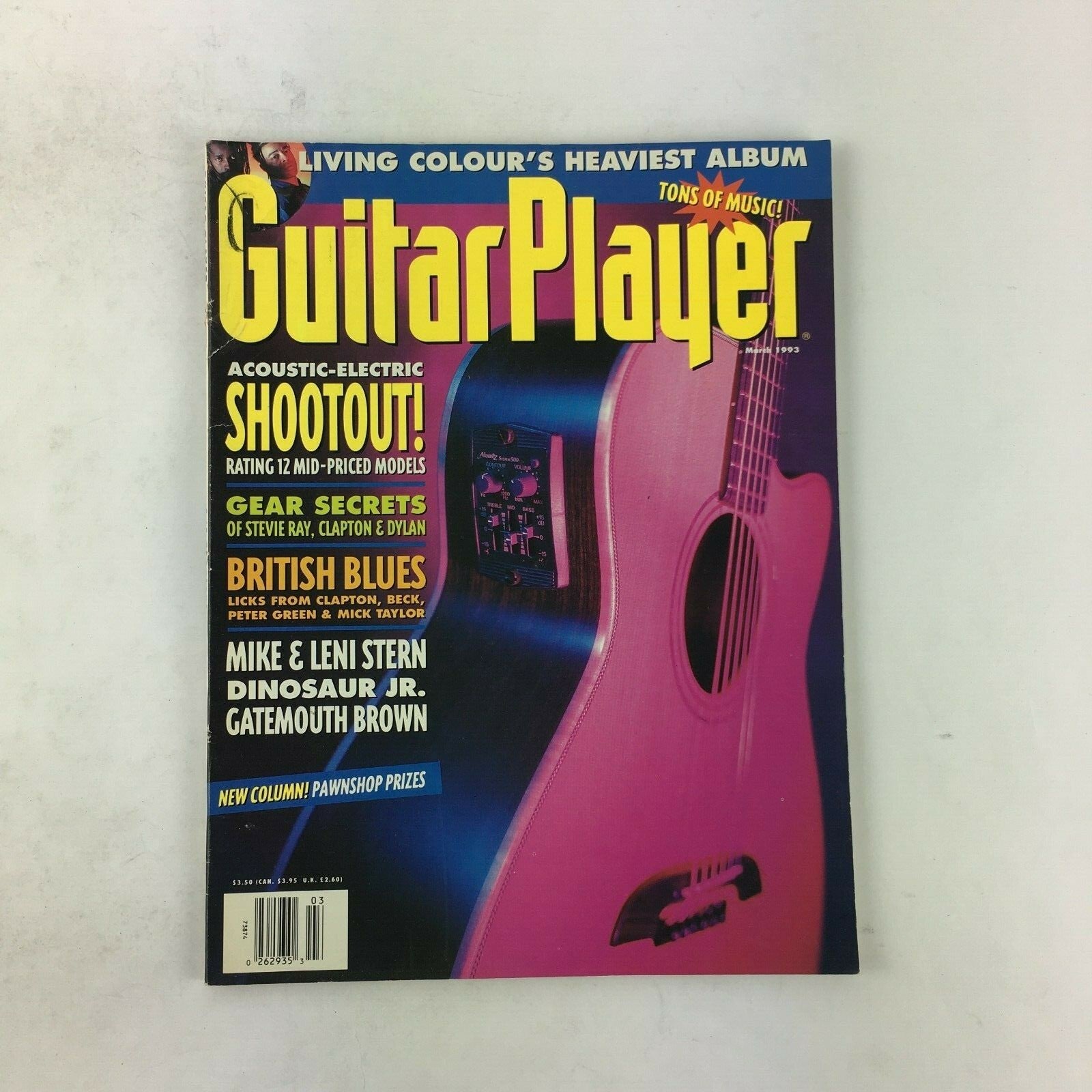 March 1993 Guitar Player Magazine Shootout! British Blues Mike Leni Stern