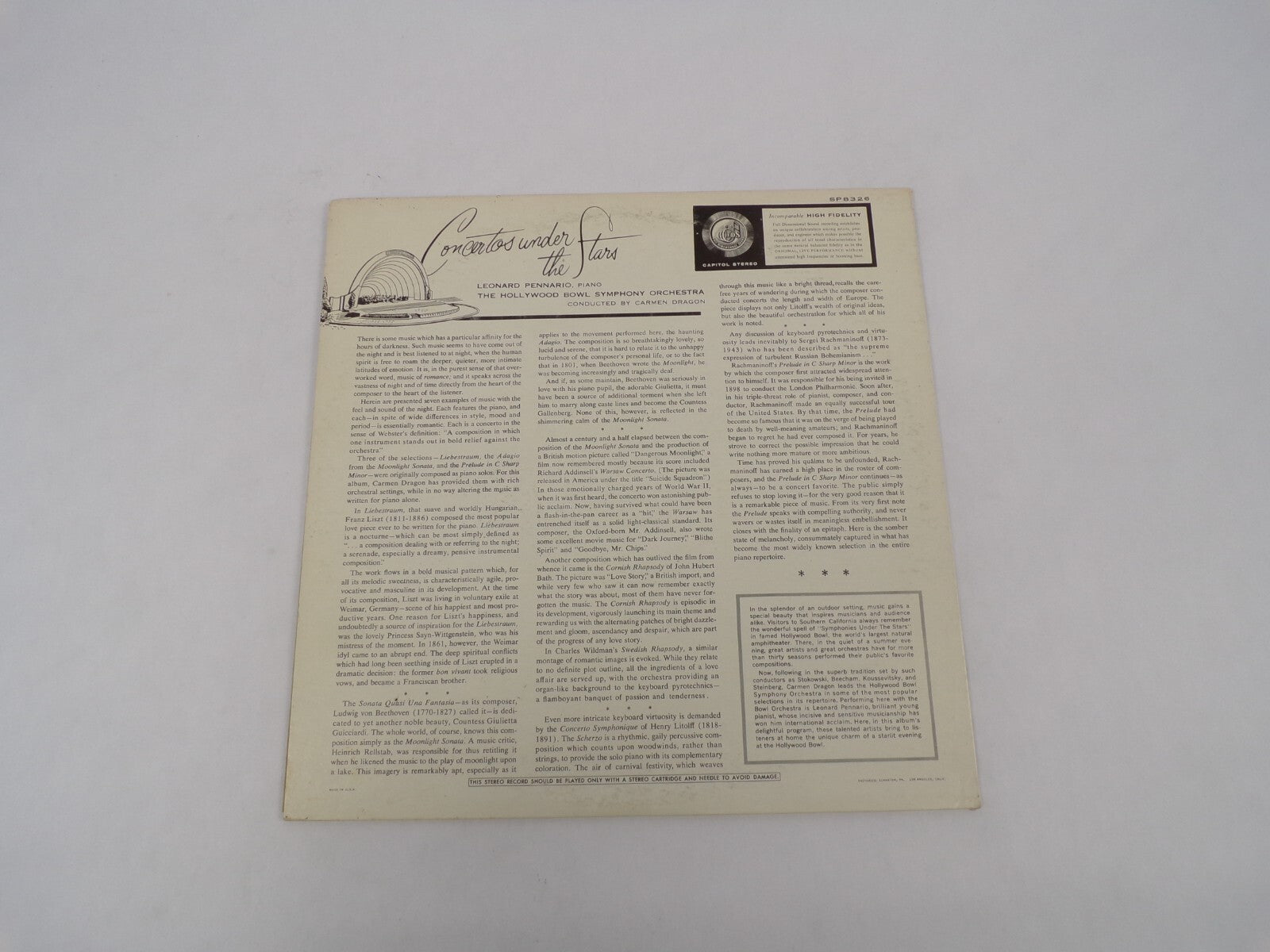 Concertos Under The Stars Wildman Rachmaninoff Bath Liszt Vinyl Record