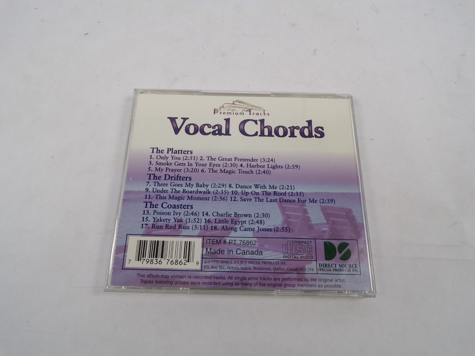 Vocal Chords The Platters Only You The Great Pretender Smoke Gets In Your CD#30