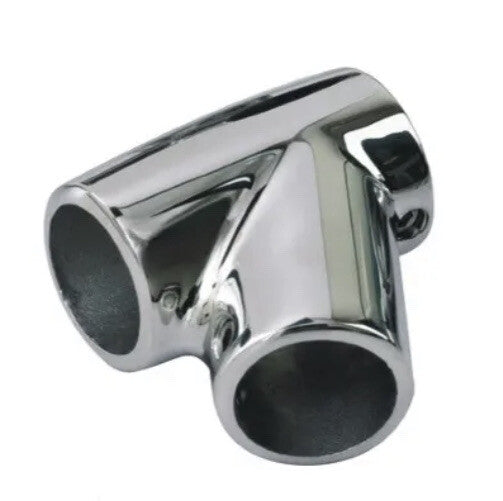 NOS Sea Dog 292601-1 Stainless Steel 60° Degree Right 3 Way 1" Rail Tee Fitting