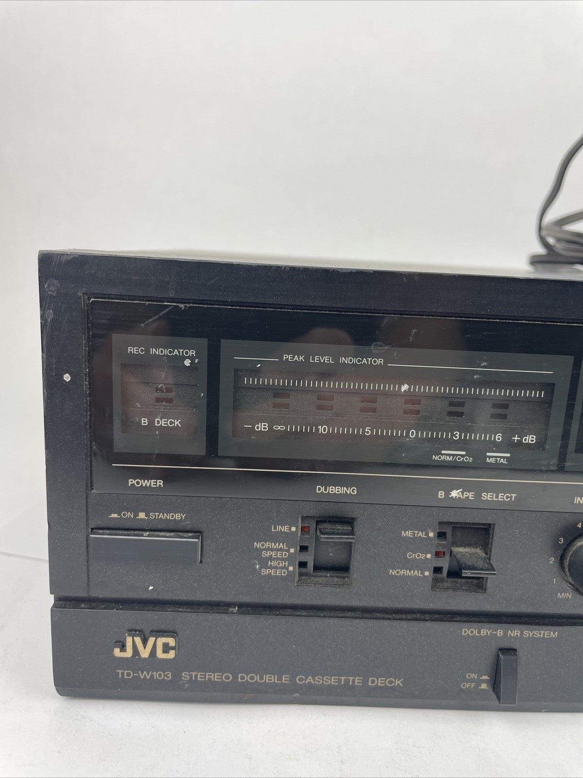 Vintage JVC TD-W103 Stereo Double Cassette Tape Deck for Parts or repair