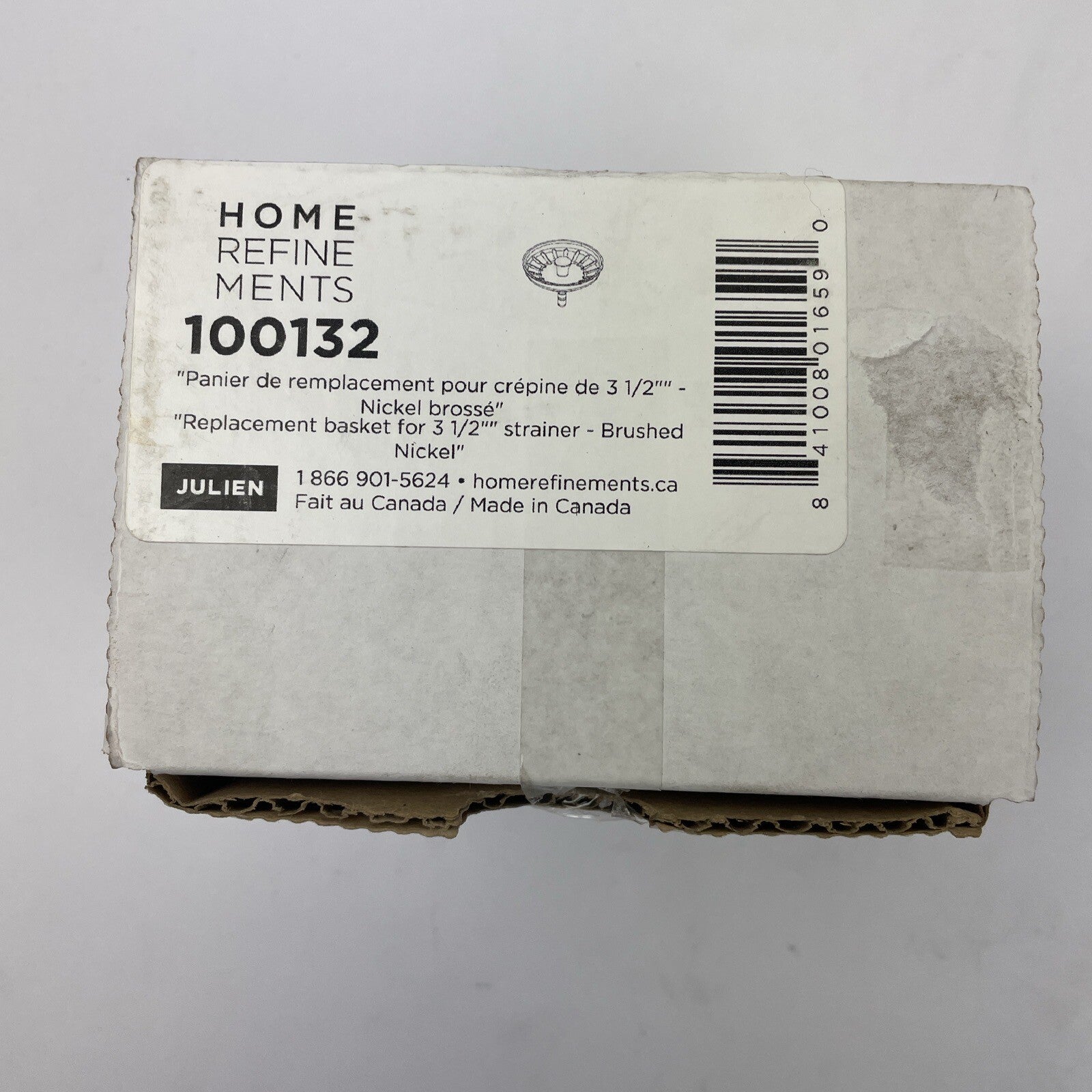 HOME REFINEMENTS Kitchen Sink Basket Strainer , Replacement for 3-1/2 " NICKEL