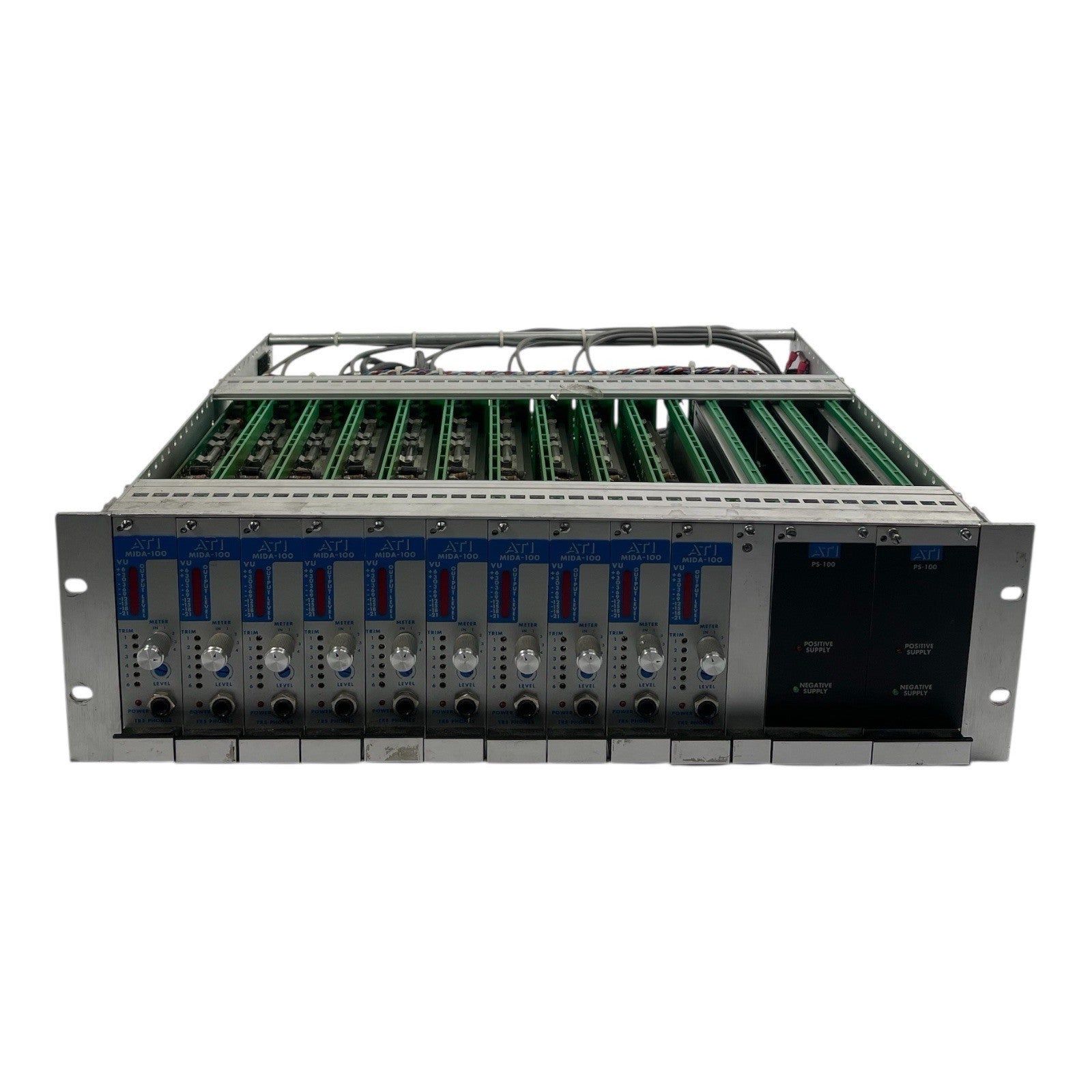 ATI Audio Technologies RM100 Amplifier Rack w/10x MDA-100/2x PS-100 Modules