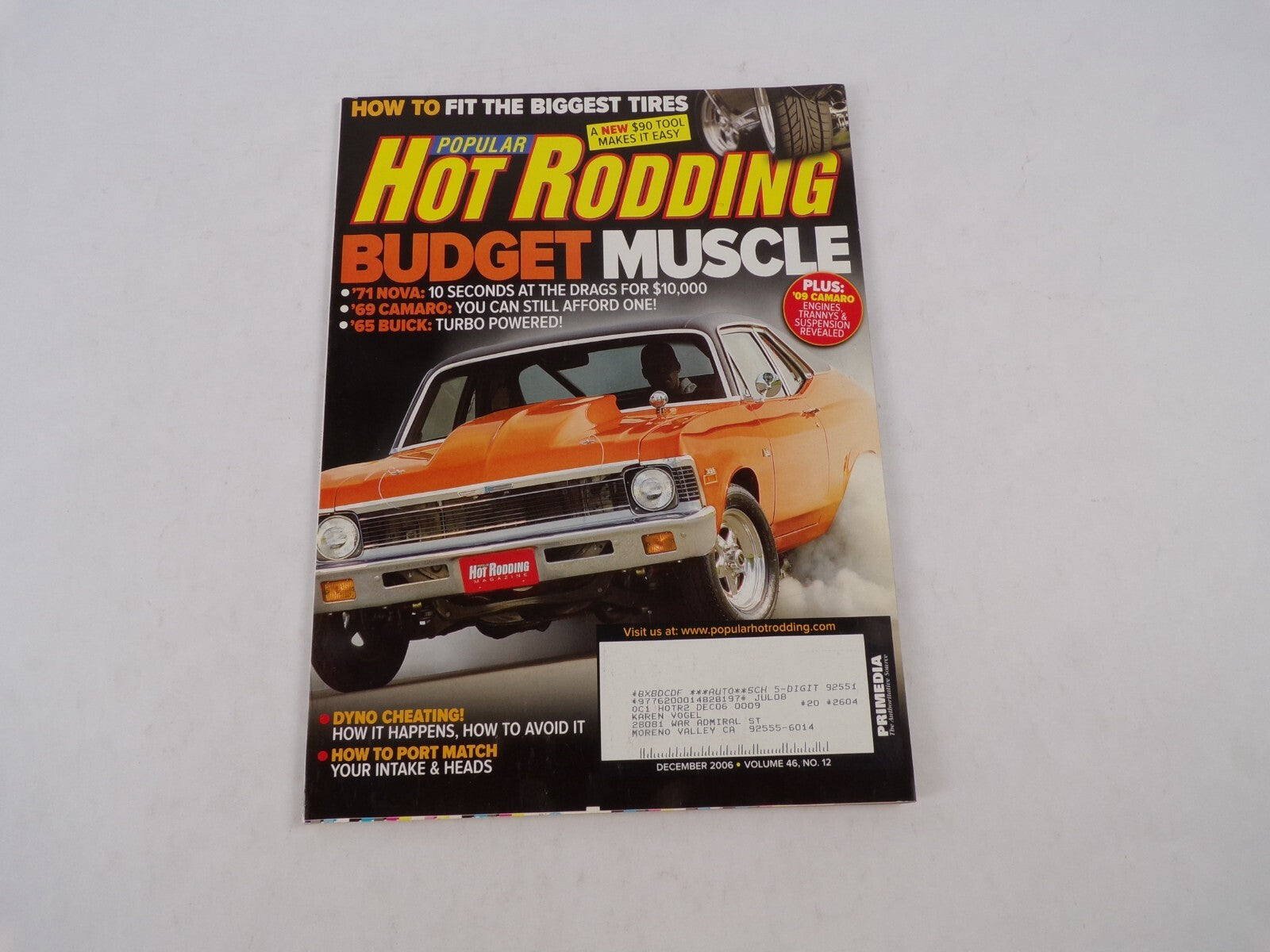 July 2008 Hot Rodding Magazine Budget Muscle '71 Nova: 10 Seconds At The For $1