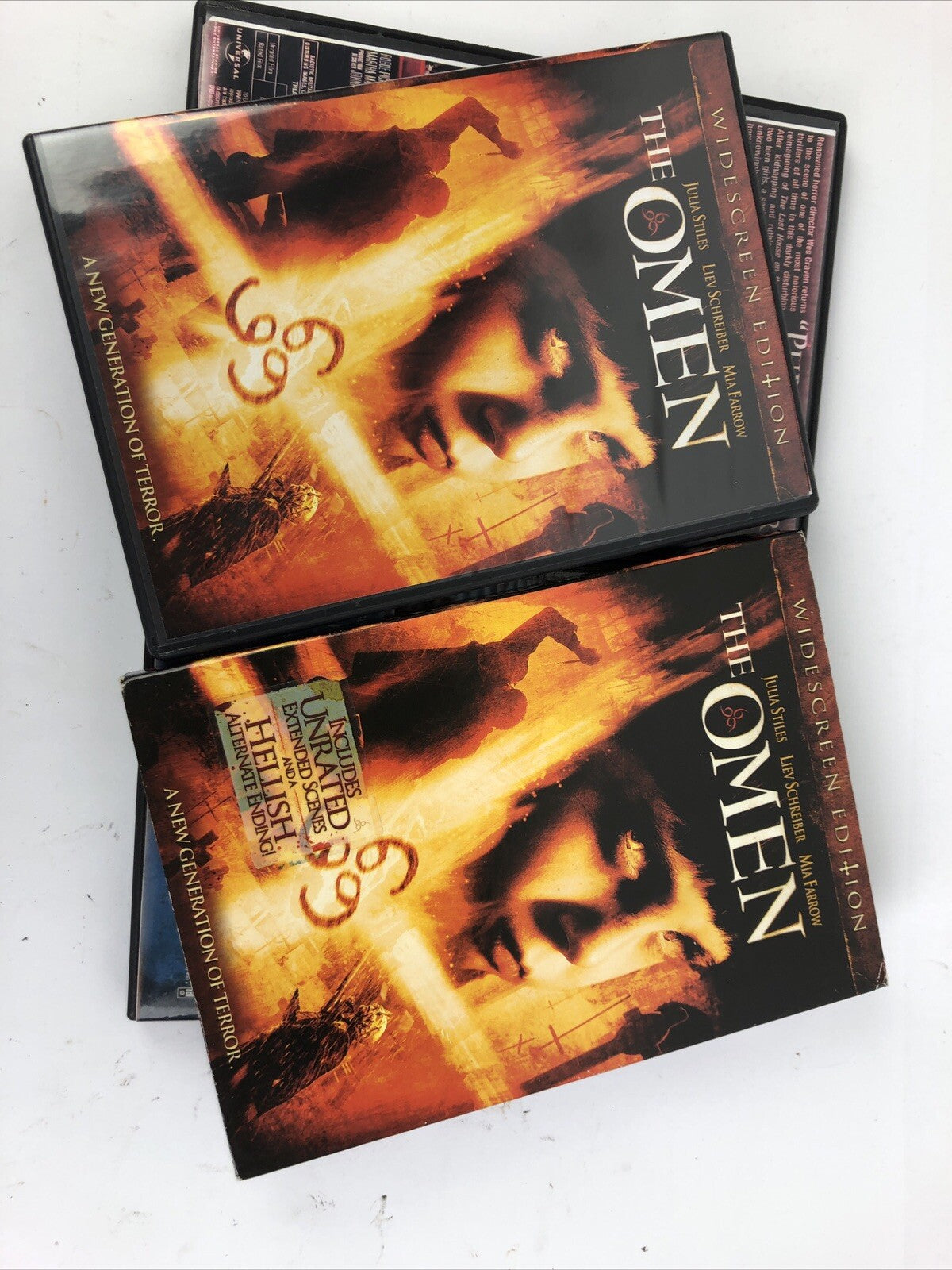 3 x HORROR DVD LOT The OMEN The Legend of Hell House The Last House on the Left
