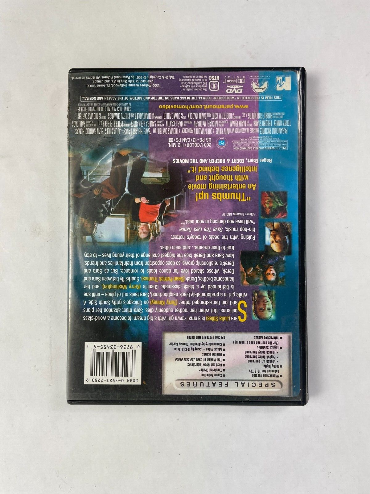 Julia Stiles Sean Patrick Thomas Save The Last Dance DVD Movies