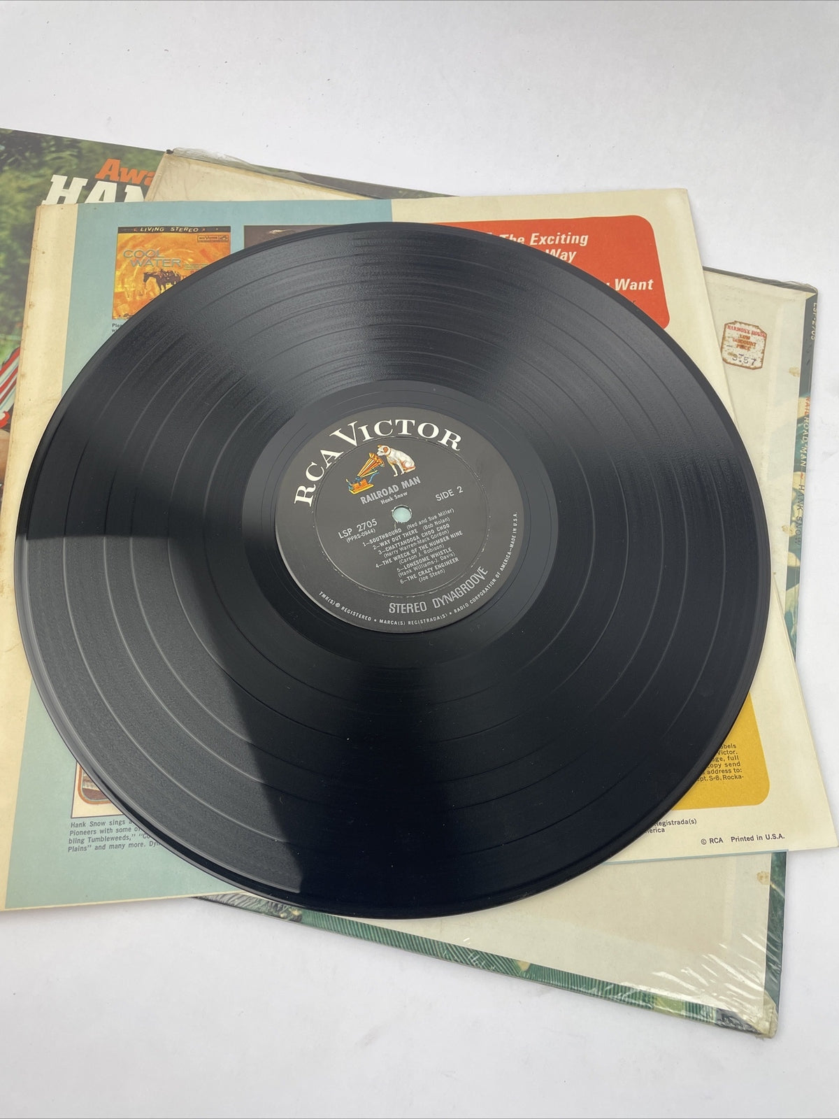 2 x HANK SNOW: Railroad Man US RCA LSP 2705 + Award Winners Stereo LP LSP 4601