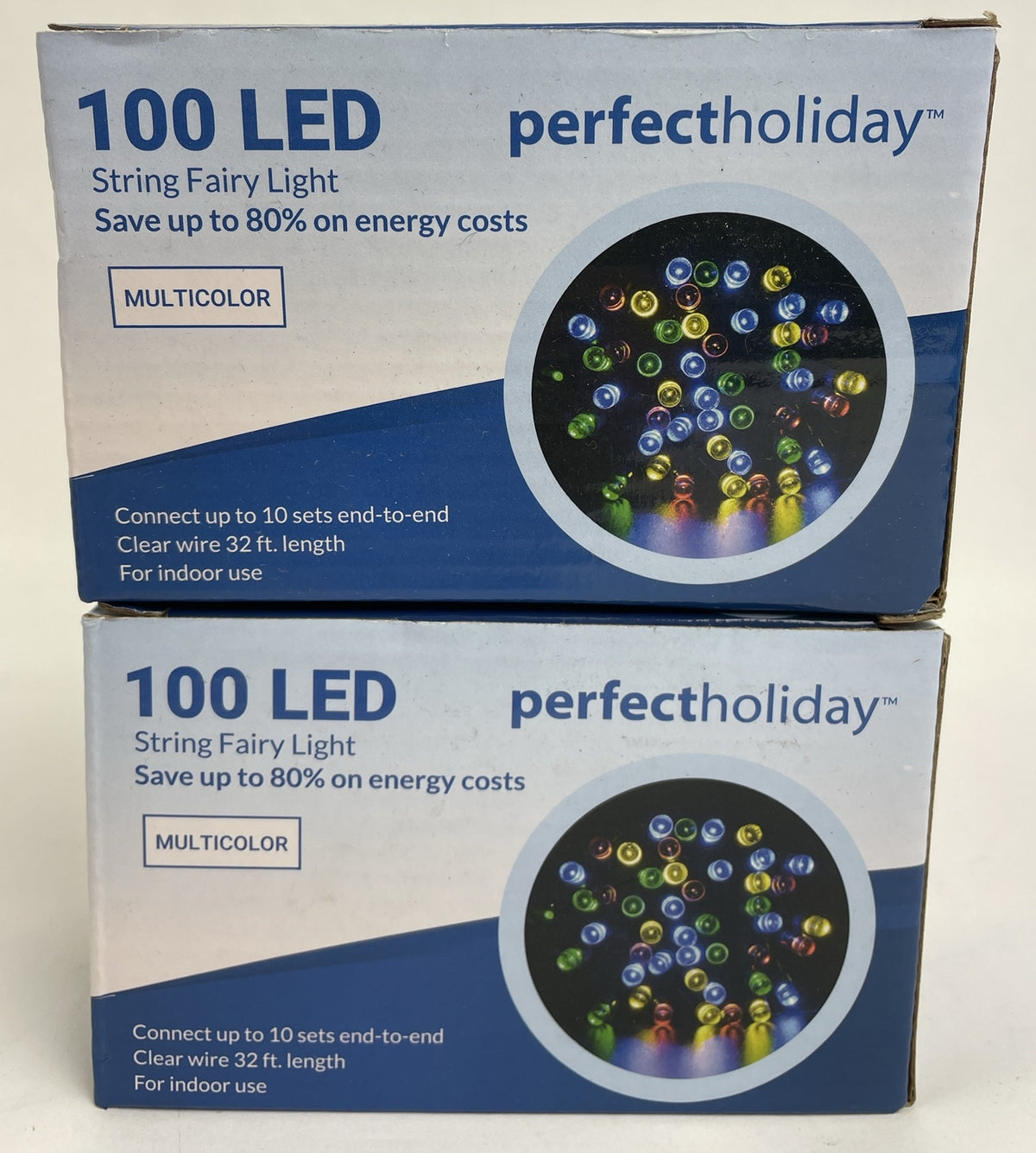 2 x 100 LED Plug In String Lights Outdoor Garden Holiday Party Christmas Fairy