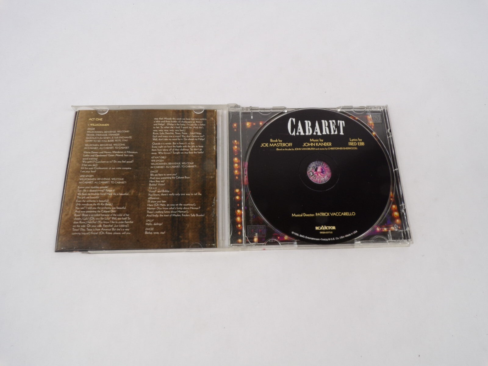 Cabaret The New Broadway Willkomen So What Dont Tell Mama Mein Herr Two CD#63