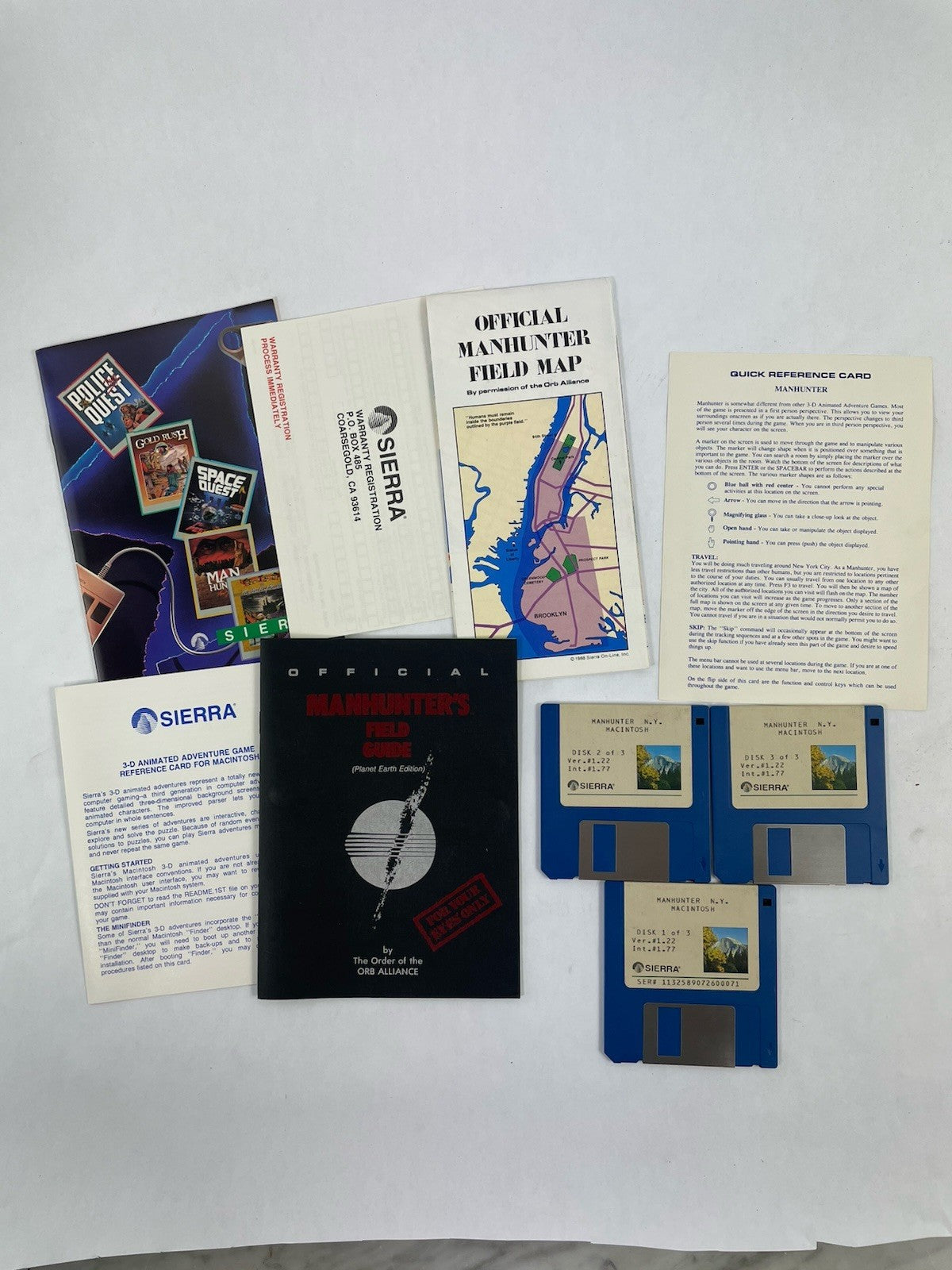 Man Hunter: New York Apple Macintosh & Mac II Sierra 1988Vintage computer game