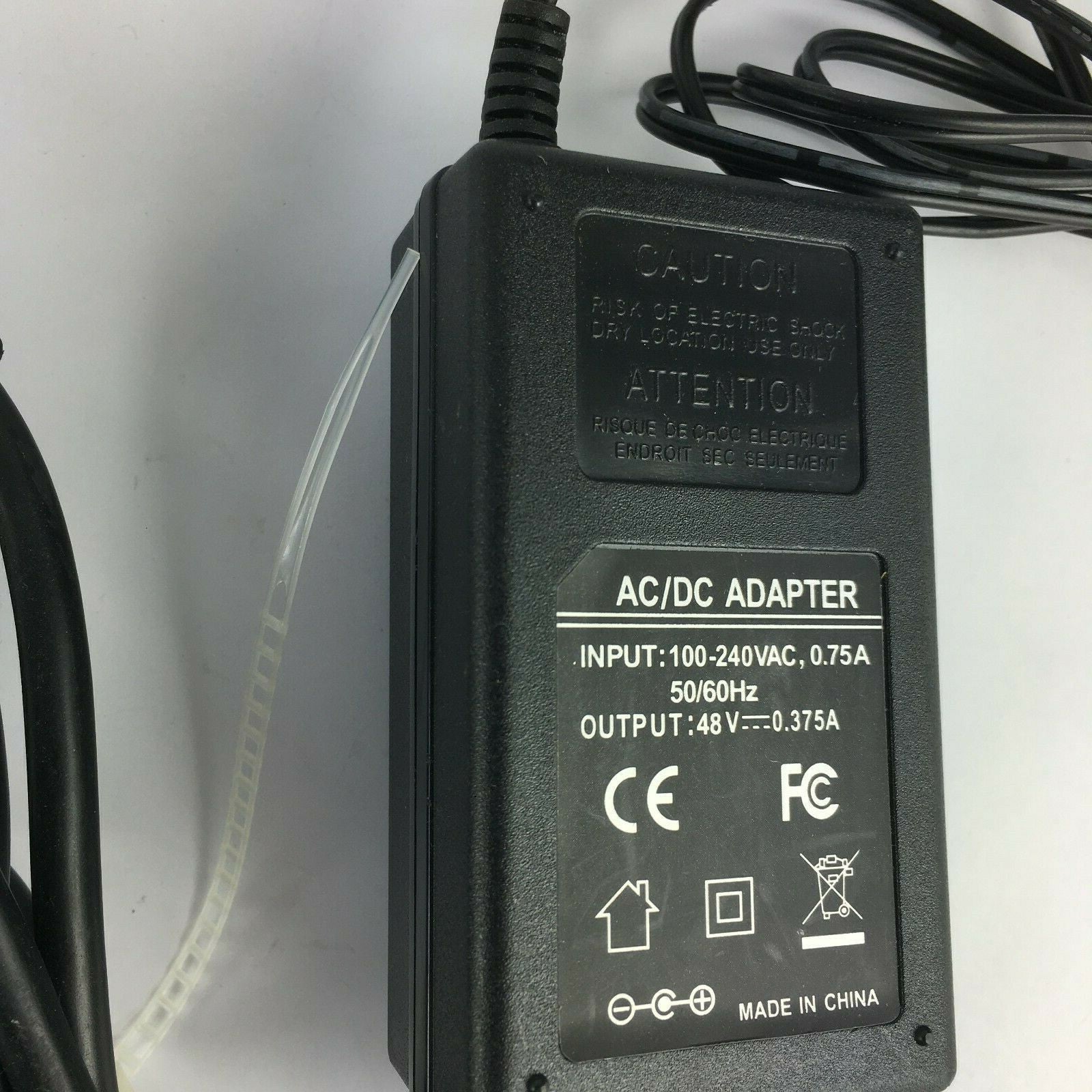 Genuine AC/DC Adapter Output 48V 375mA Power Supply Adapter A21