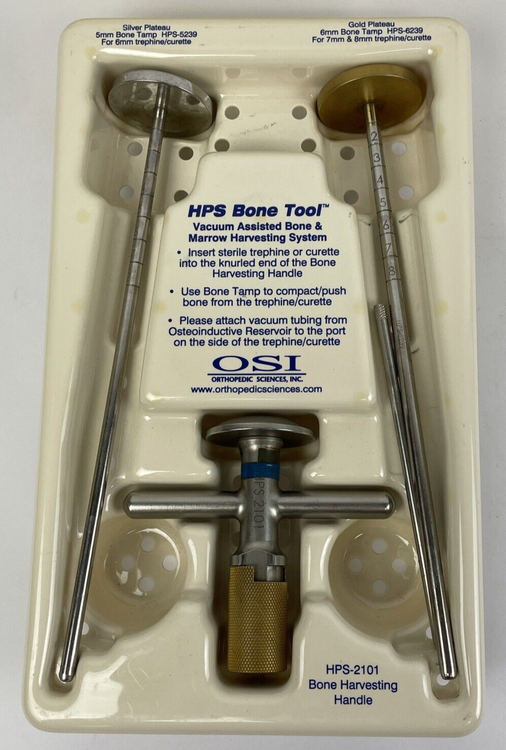 OSI HPS Bone Tool Vacuum Assisted Bone & Marrow Harvesting System Extremely Rare