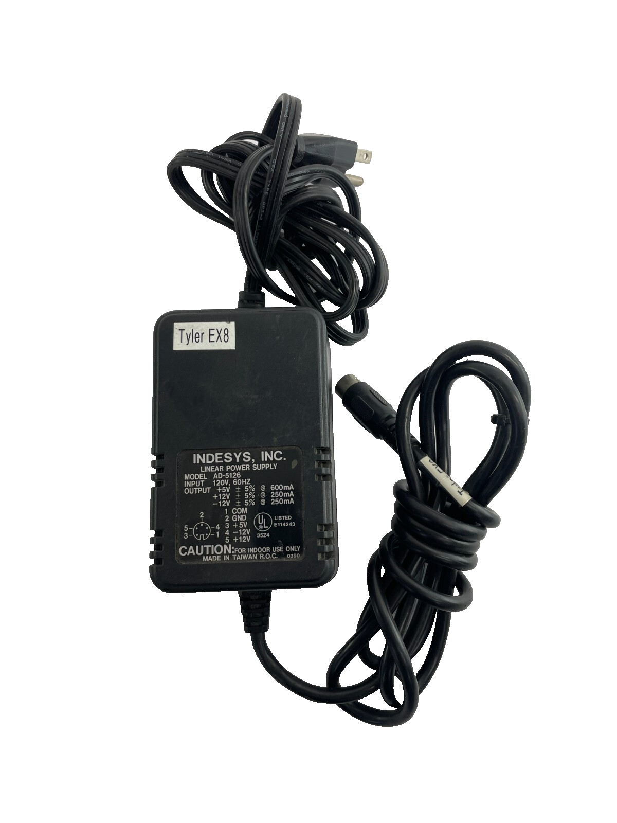 Geniune Indesys Inc AD-5126 Outptuat 5/12V 0.6/0.25A Power Supply Adapter #A97