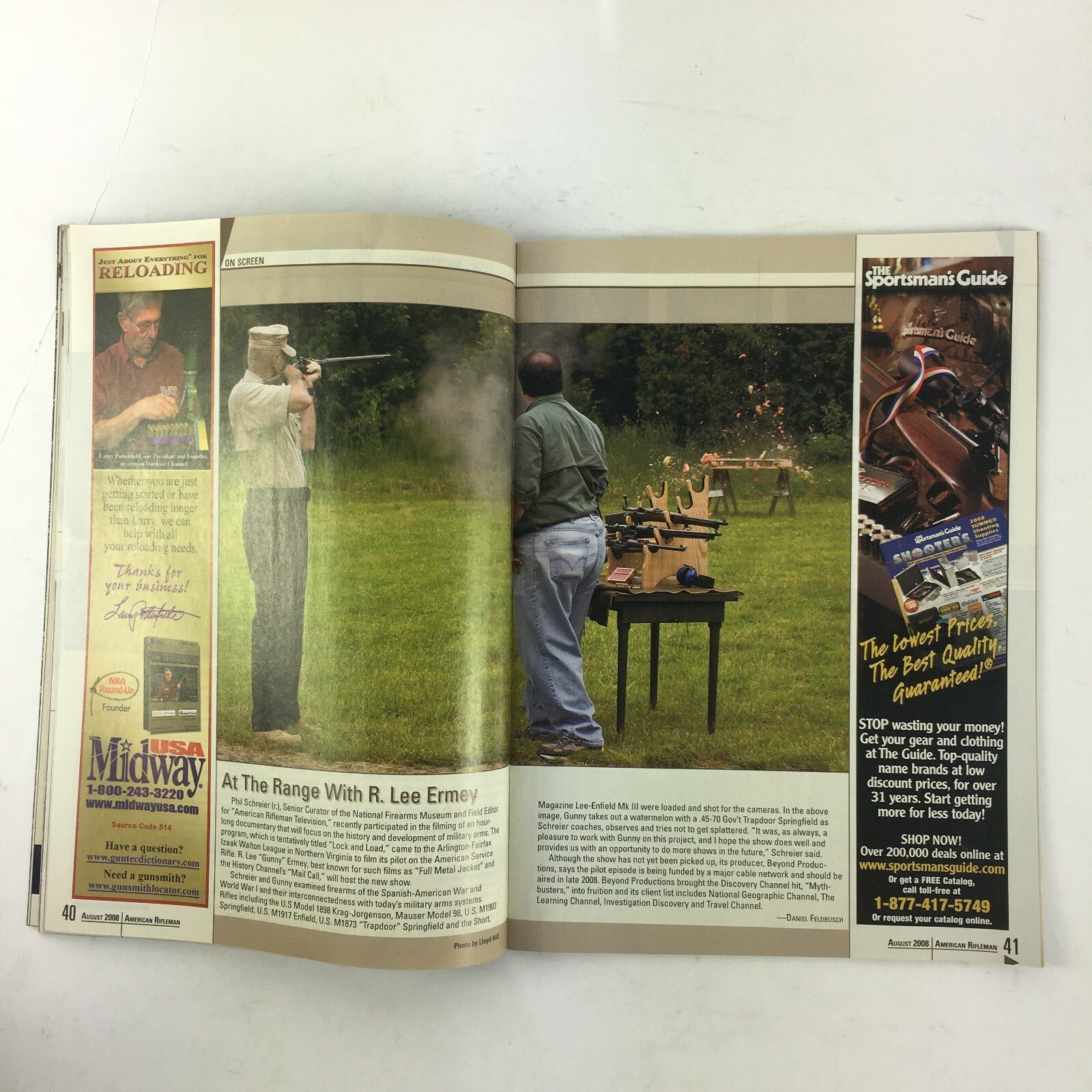 August 2008 American Rifleman Magazine Airbone! Slugfest Counter Sniper M1A1