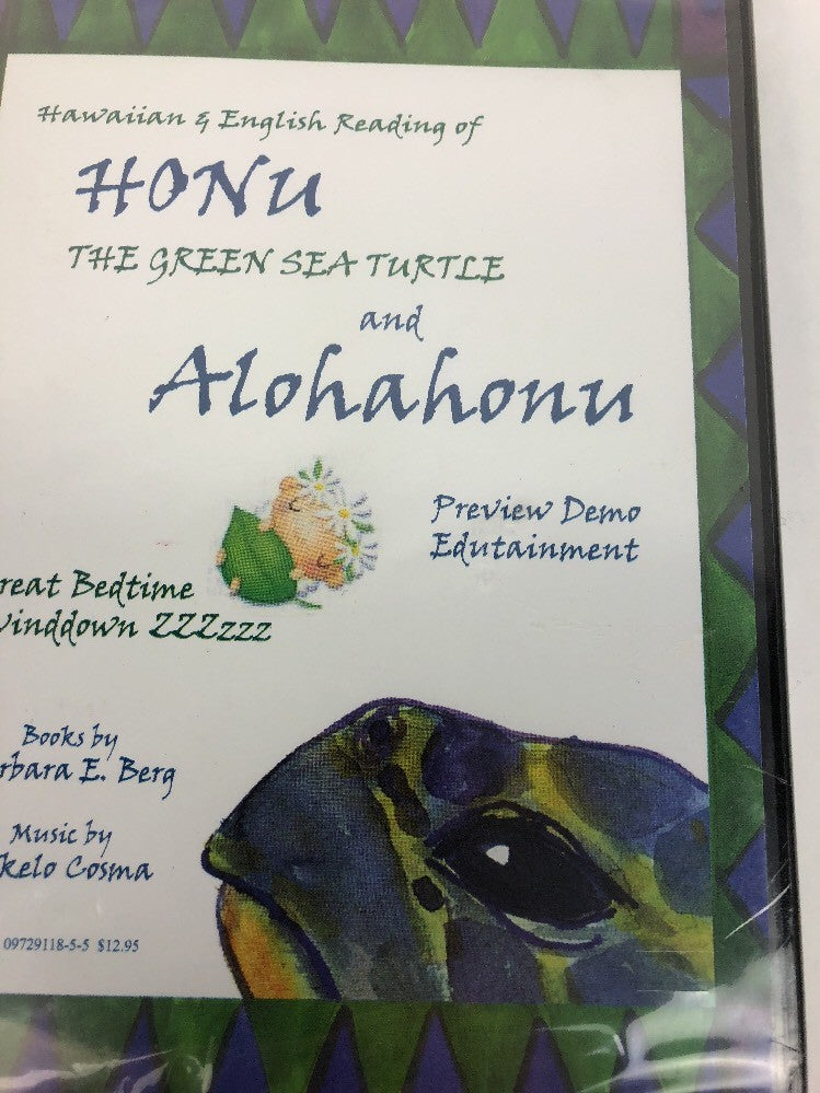 Honu the Green Sea Turtle Barbara E. Berg (Hawaiian / English Reading DVD Rare