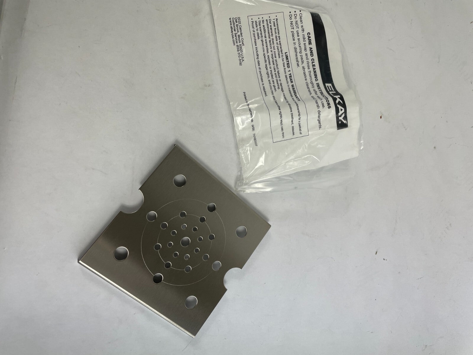 Elkay LKDC57 stainless steel square sanitary floor drain