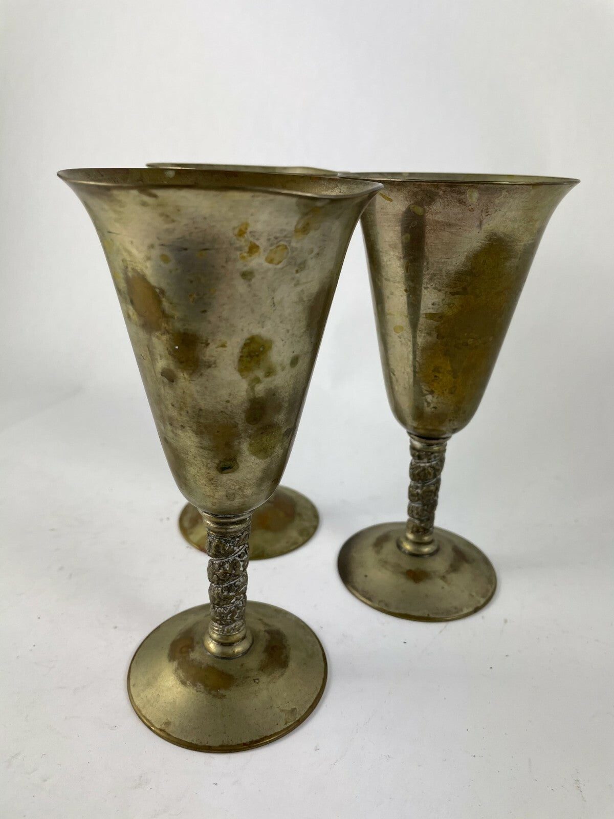 Metal Decotrative Crafted Cup Home Decor Lot of 3